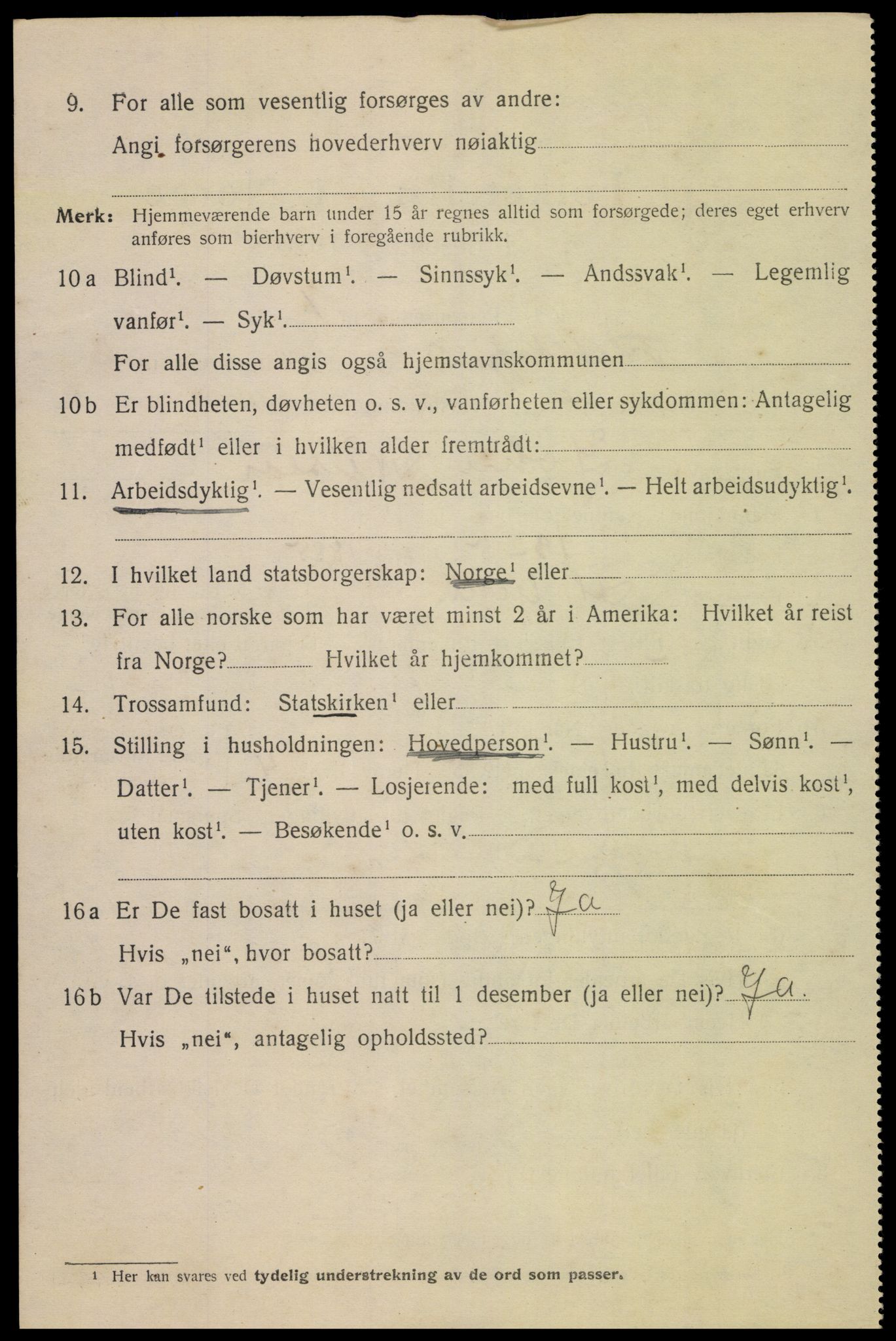 SAK, 1920 census for Flekkefjord, 1920, p. 5791