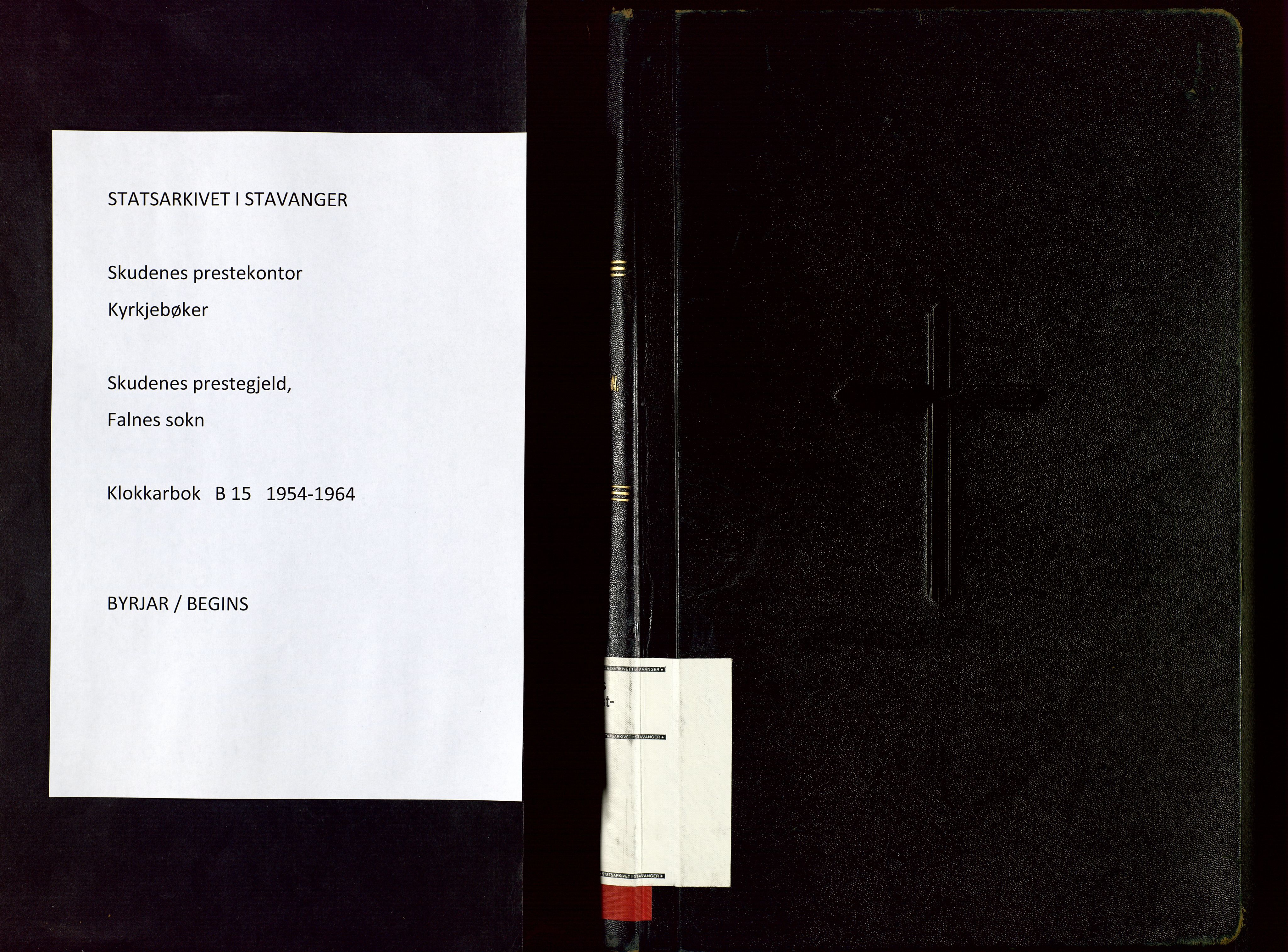Skudenes sokneprestkontor, SAST/A -101849/H/Ha/Hab/L0015: Parish register (copy) no. B 15, 1954-1964