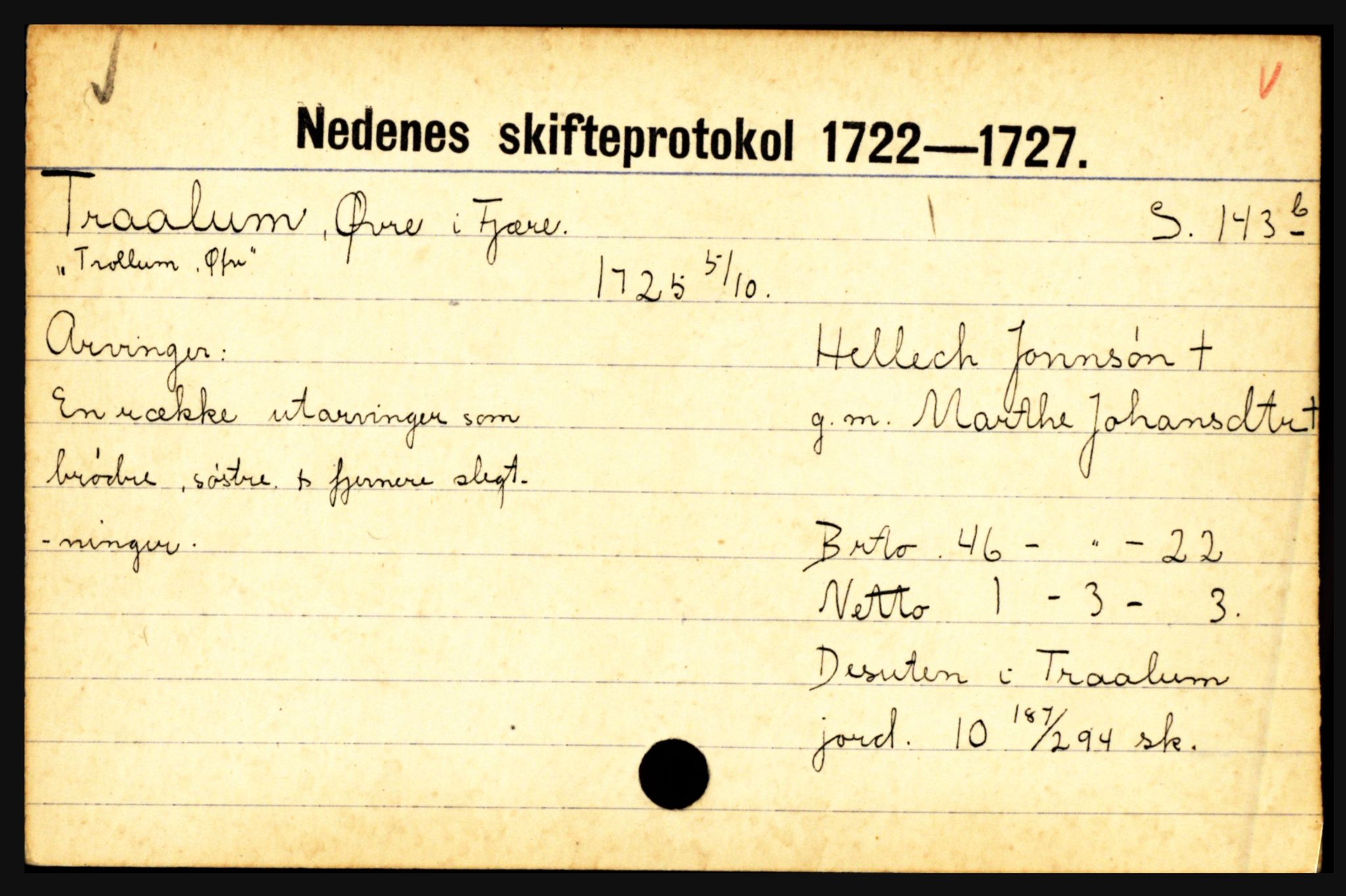 Nedenes sorenskriveri før 1824, AV/SAK-1221-0007/H, p. 31161