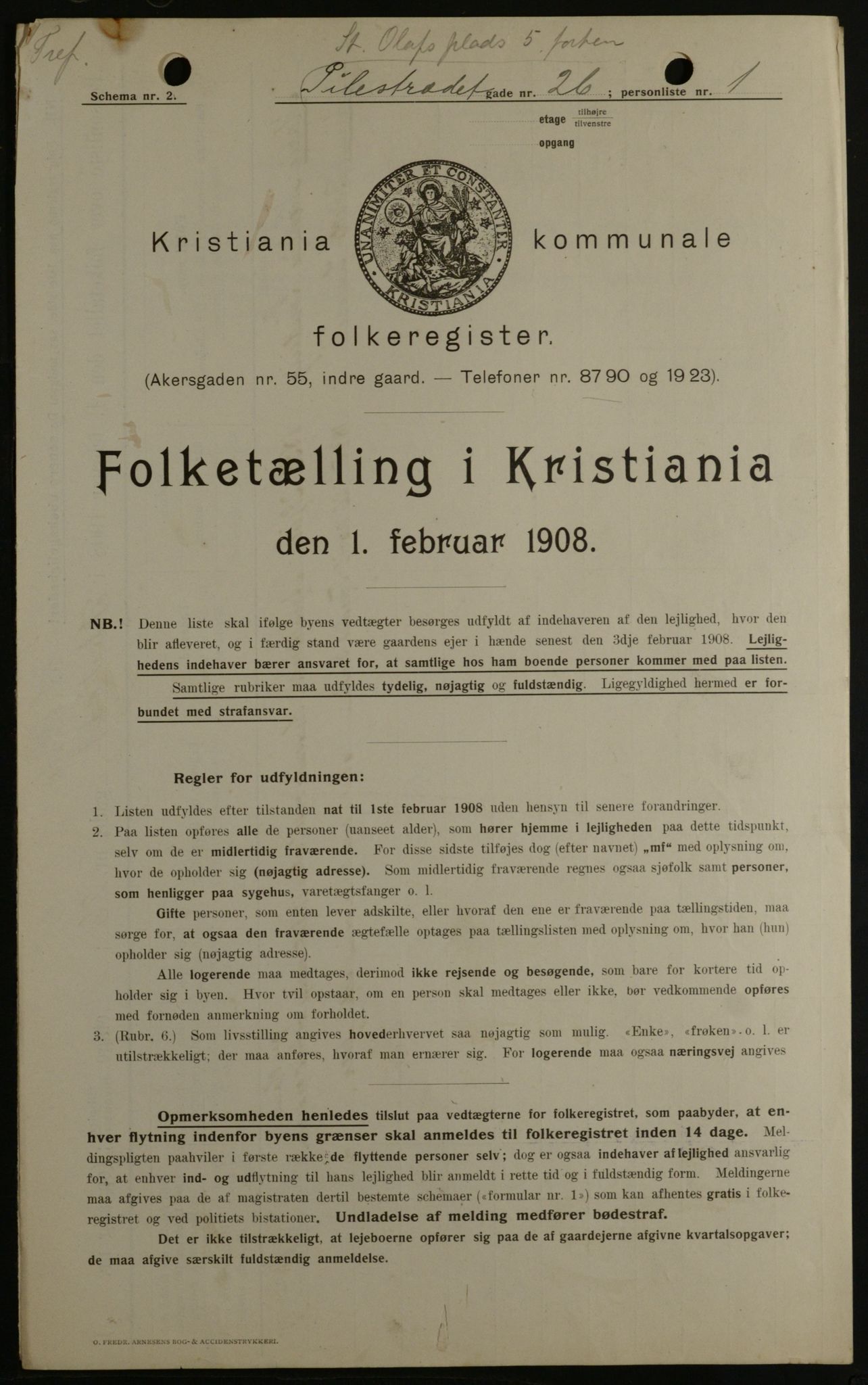 OBA, Municipal Census 1908 for Kristiania, 1908, p. 79728