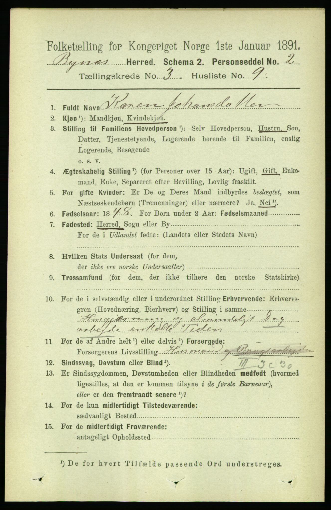 RA, 1891 census for 1655 Byneset, 1891, p. 1329