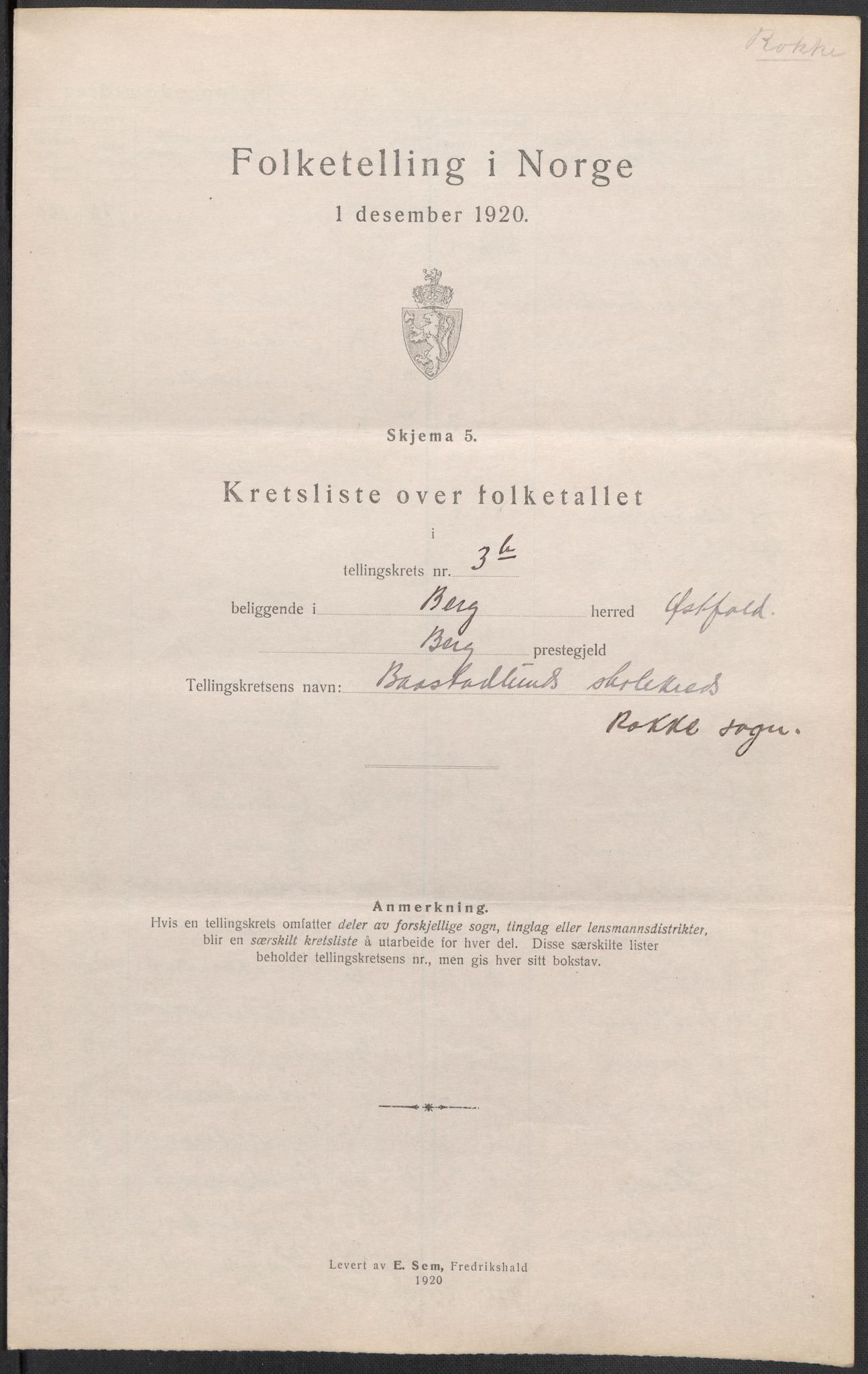 SAO, 1920 census for Berg, 1920, p. 16