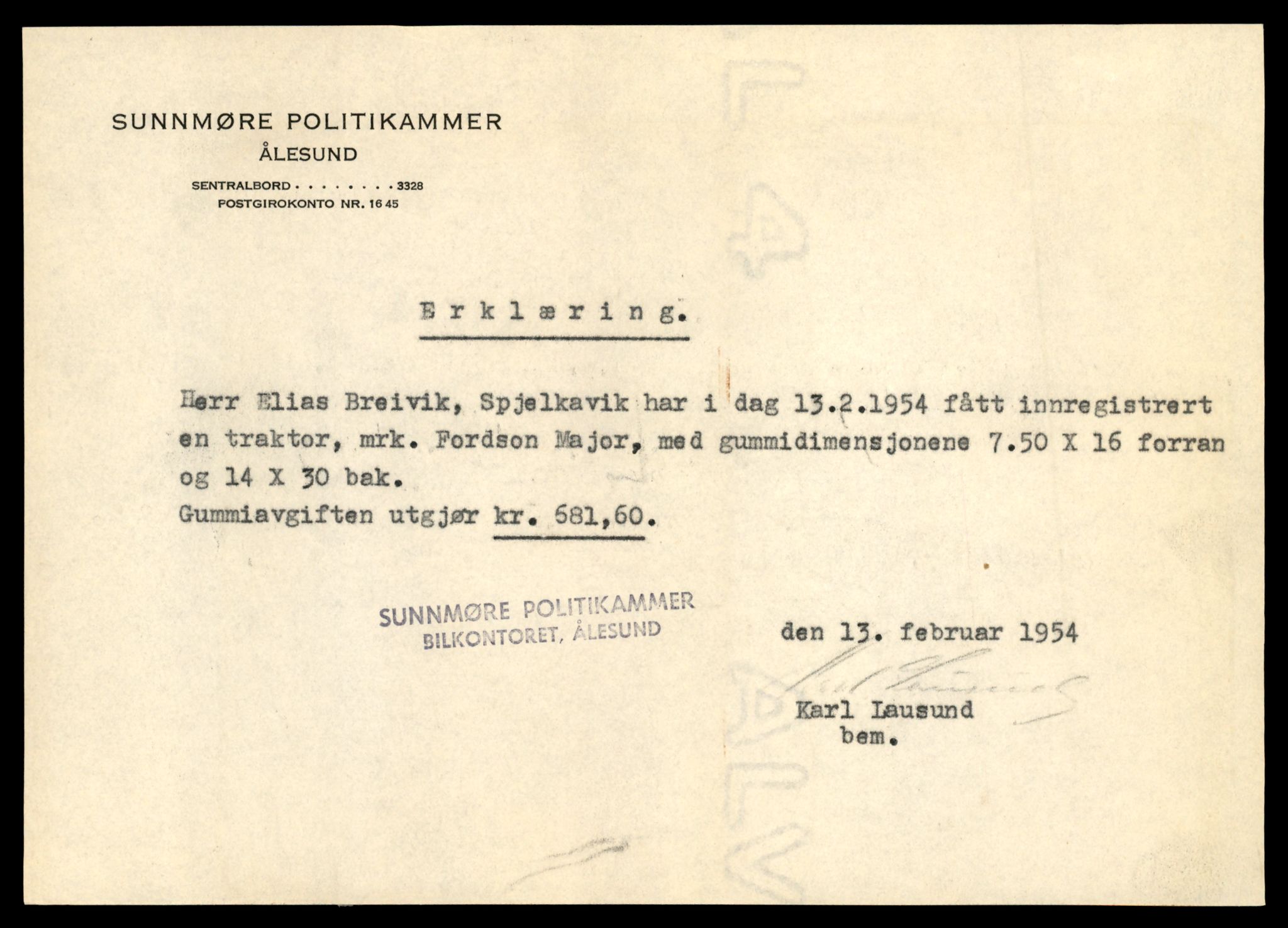 Møre og Romsdal vegkontor - Ålesund trafikkstasjon, AV/SAT-A-4099/F/Fe/L0033: Registreringskort for kjøretøy T 12151 - T 12474, 1927-1998, p. 3317