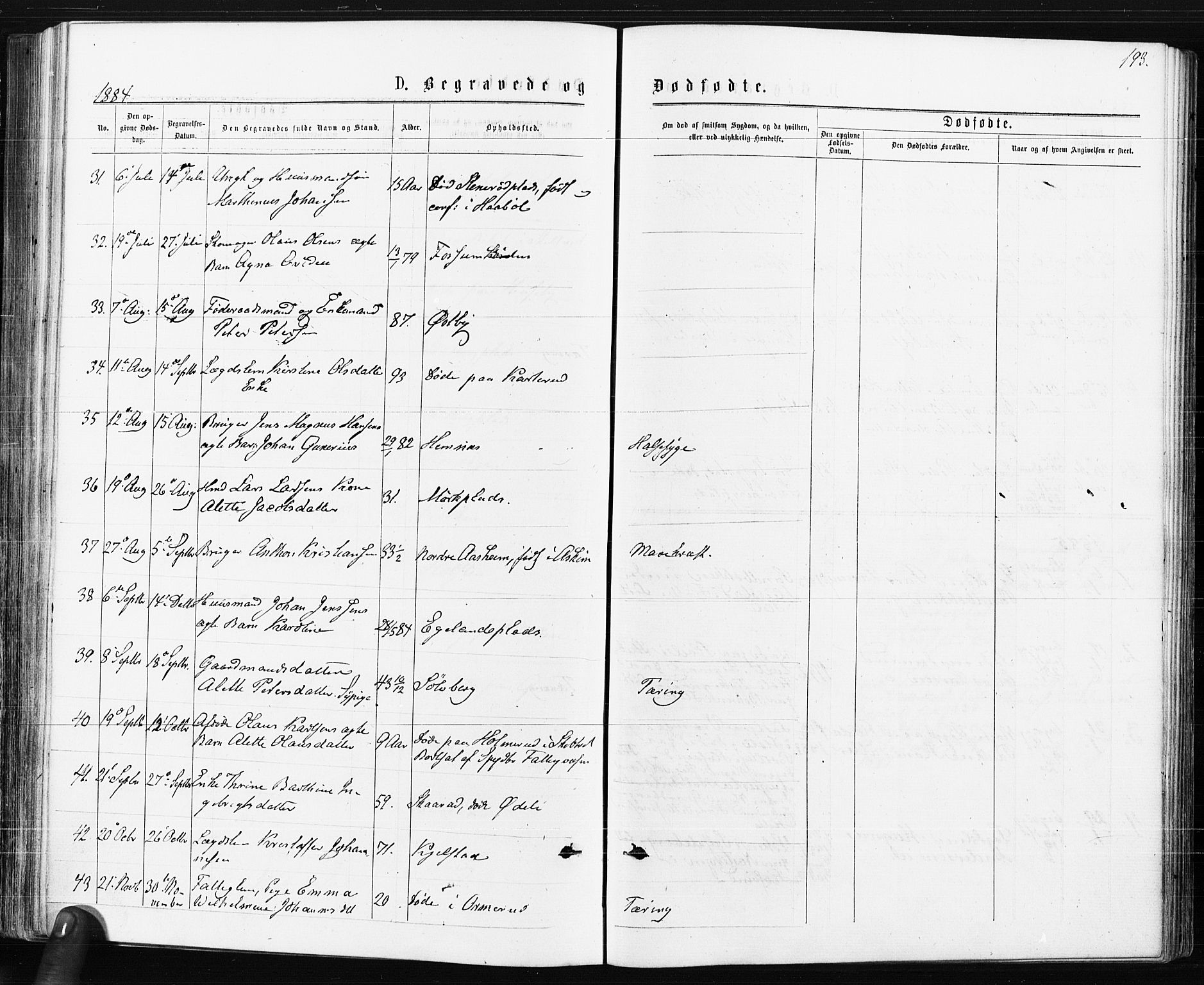 Spydeberg prestekontor Kirkebøker, AV/SAO-A-10924/F/Fa/L0007: Parish register (official) no. I 7, 1875-1885, p. 193