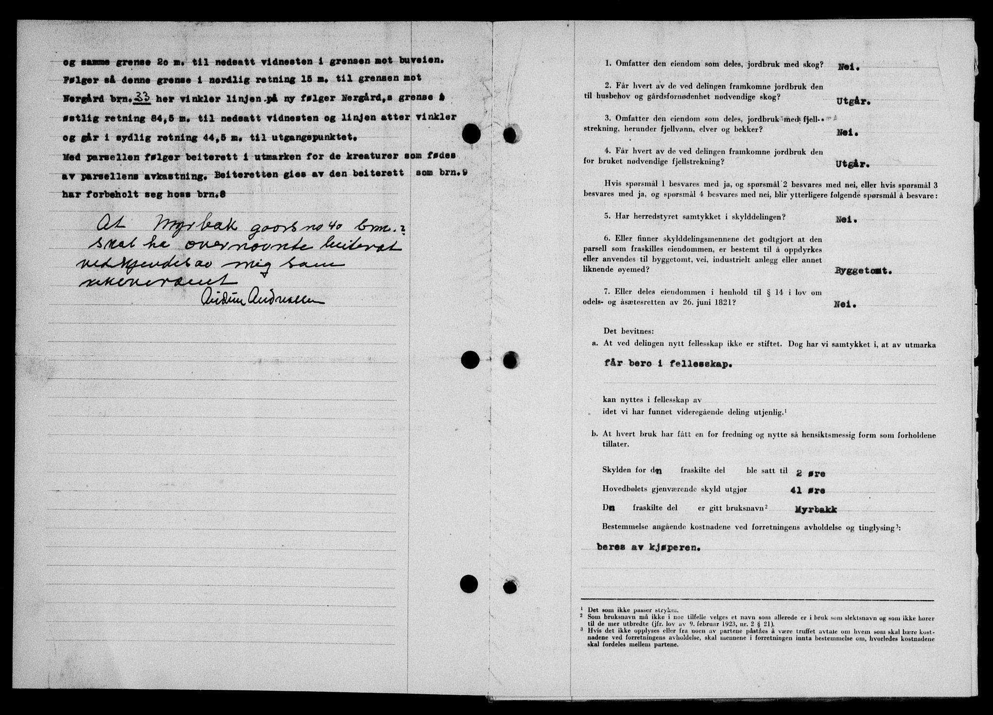 Lofoten sorenskriveri, SAT/A-0017/1/2/2C/L0018a: Mortgage book no. 18a, 1948-1948, Diary no: : 1446/1948