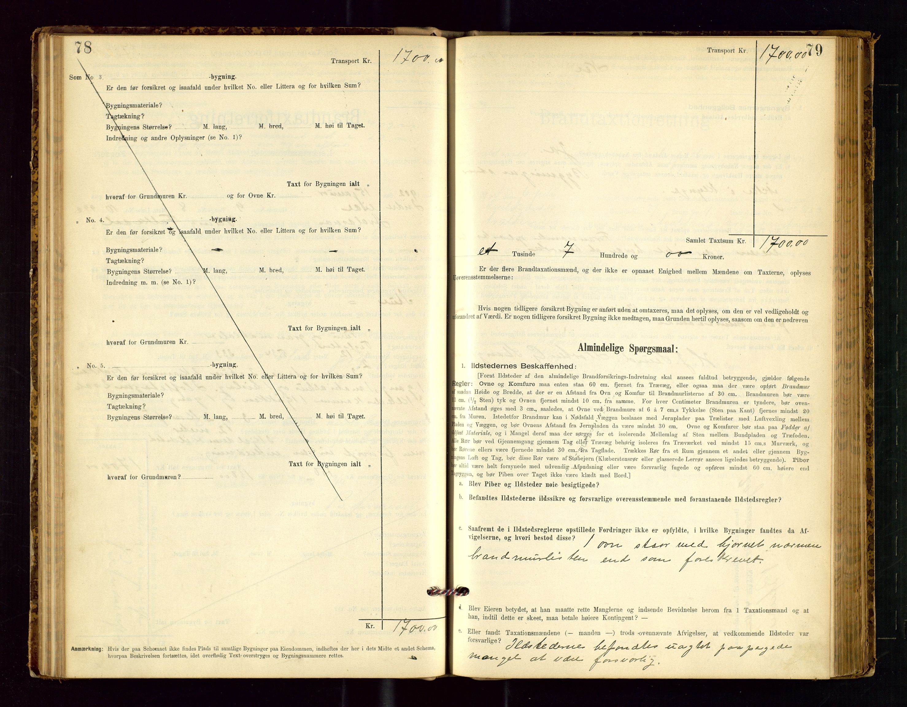 Avaldsnes lensmannskontor, SAST/A-100286/Gob/L0001: "Brandtaxationsprotokol for Avaldsnes Lensmandsdistrikt Ryfylke Fogderi", 1894-1925, p. 78-79