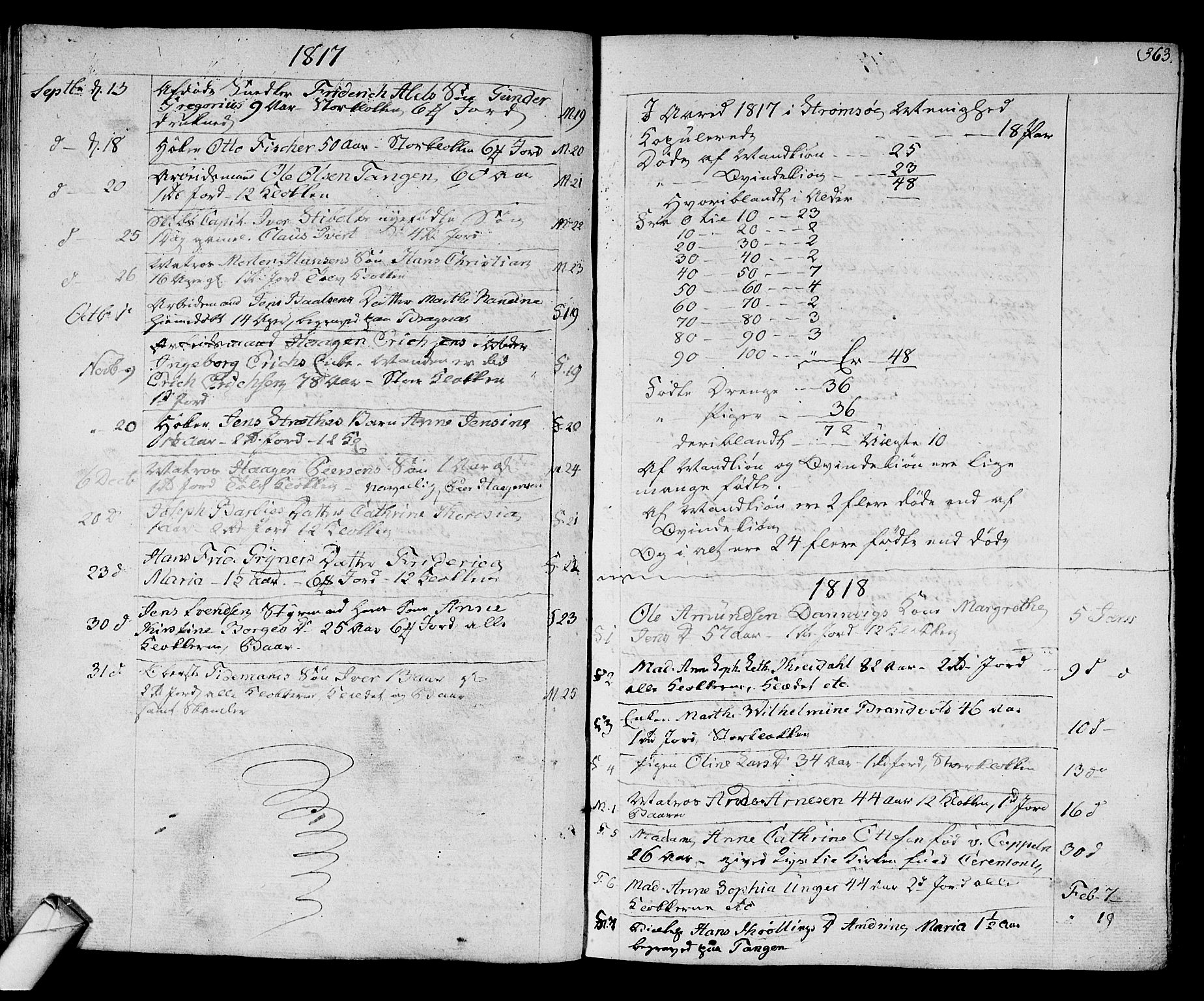 Strømsø kirkebøker, SAKO/A-246/F/Fa/L0010: Parish register (official) no. I 10, 1792-1822, p. 363