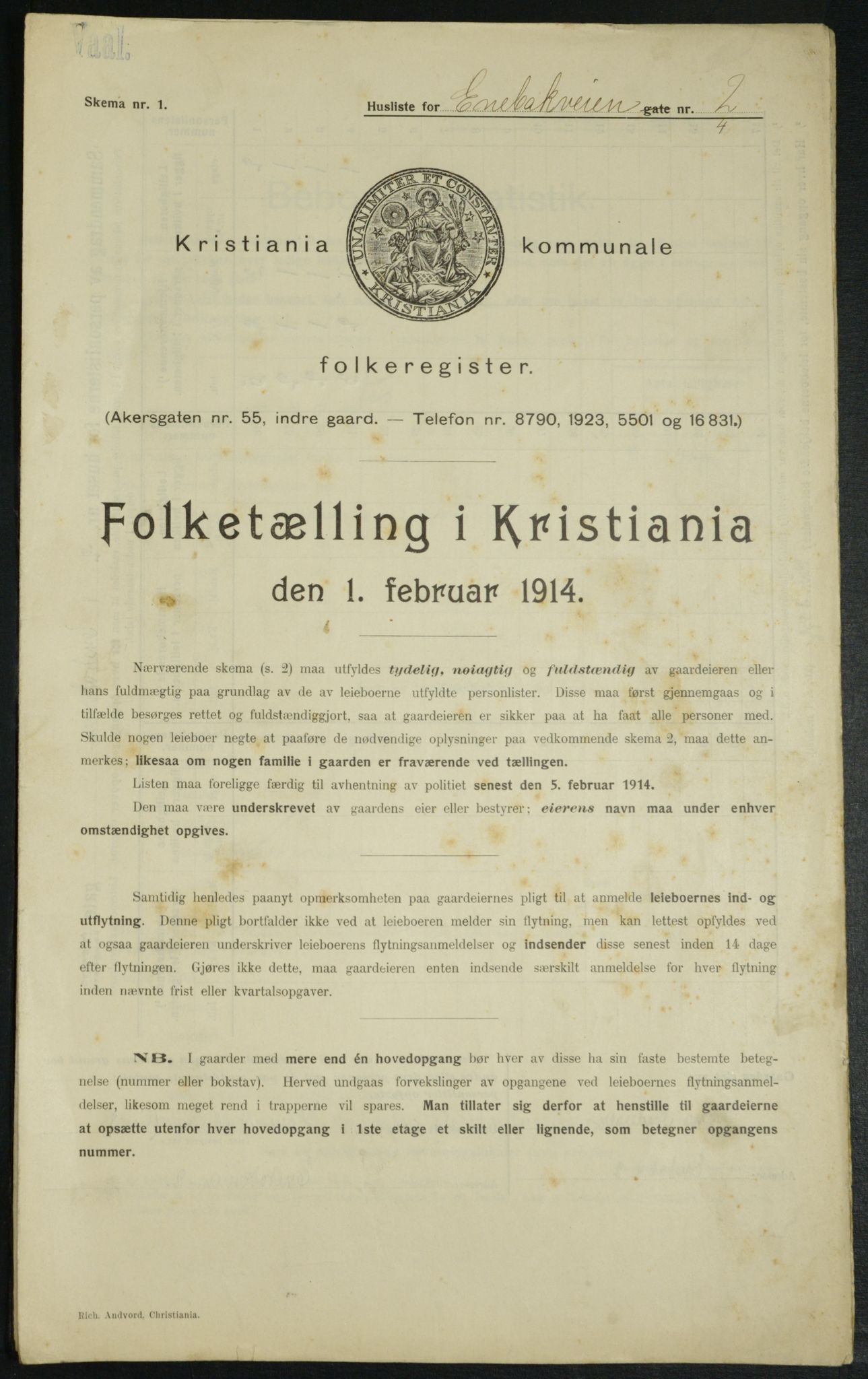 OBA, Municipal Census 1914 for Kristiania, 1914, p. 21180