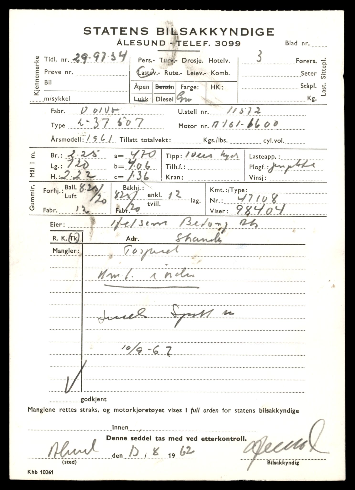 Møre og Romsdal vegkontor - Ålesund trafikkstasjon, AV/SAT-A-4099/F/Fe/L0033: Registreringskort for kjøretøy T 12151 - T 12474, 1927-1998, p. 1741