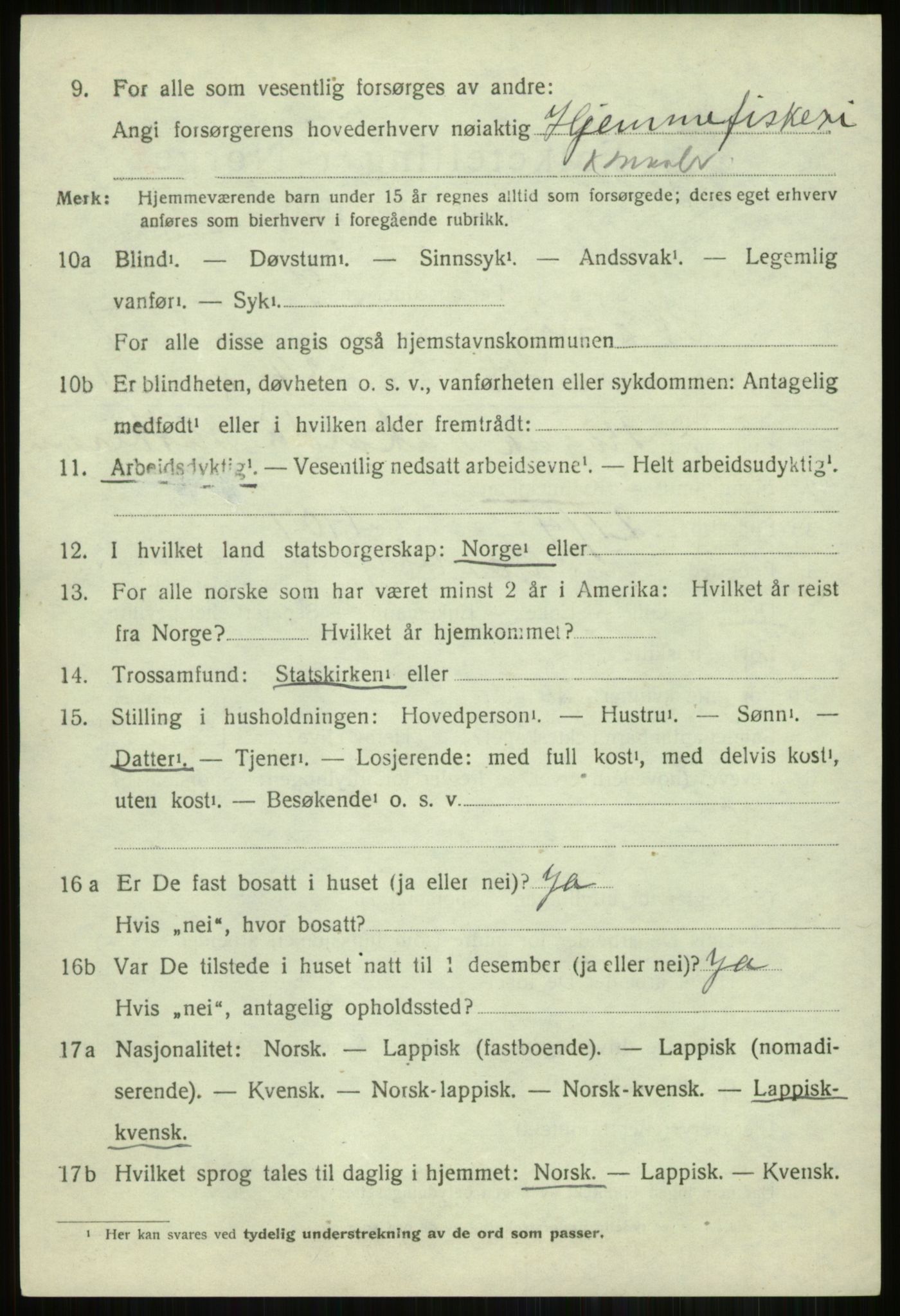 SATØ, 1920 census for Skjervøy, 1920, p. 4308