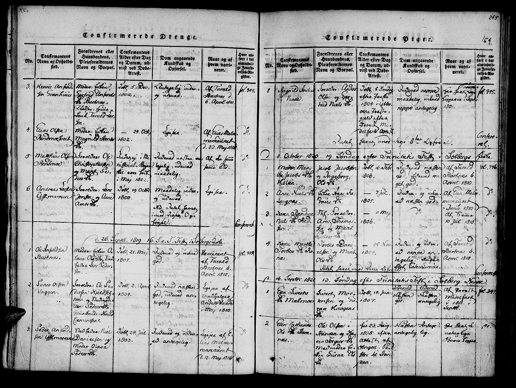 Ministerialprotokoller, klokkerbøker og fødselsregistre - Nord-Trøndelag, SAT/A-1458/741/L0387: Parish register (official) no. 741A03 /2, 1817-1822, p. 159
