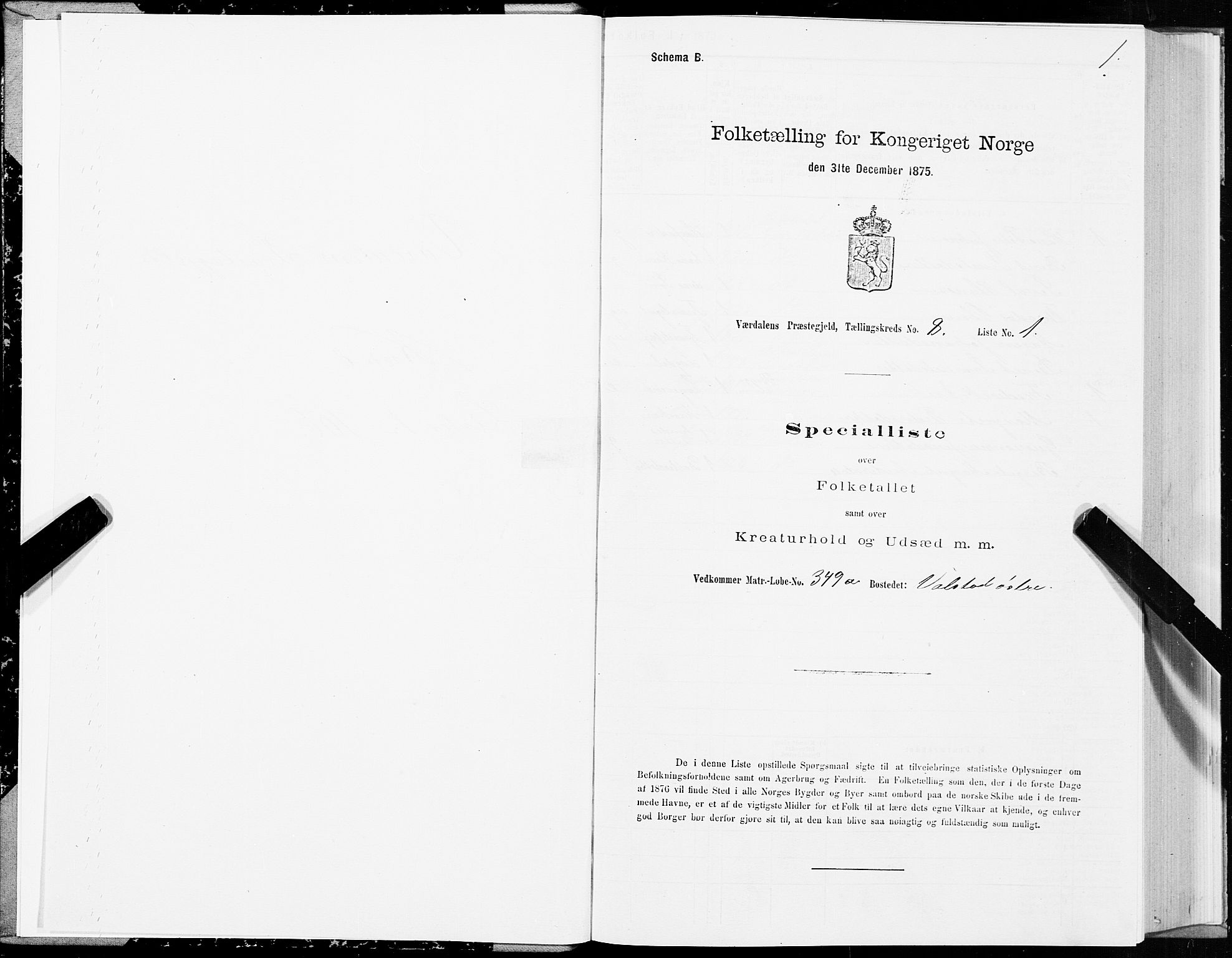 SAT, 1875 census for 1721P Verdal, 1875, p. 5001