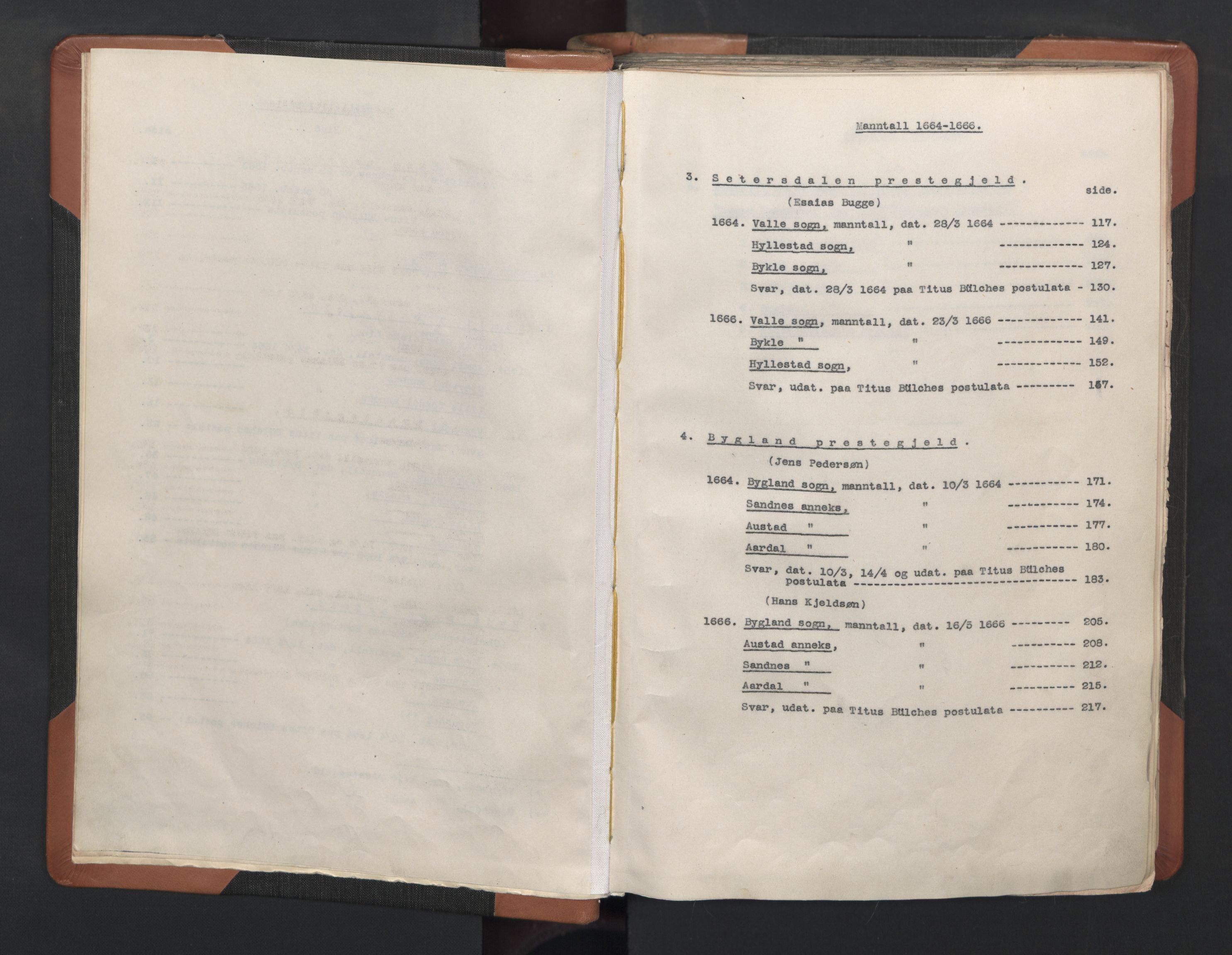 RA, Vicar's Census 1664-1666, no. 14: Råbyggelag deanery, 1664-1666