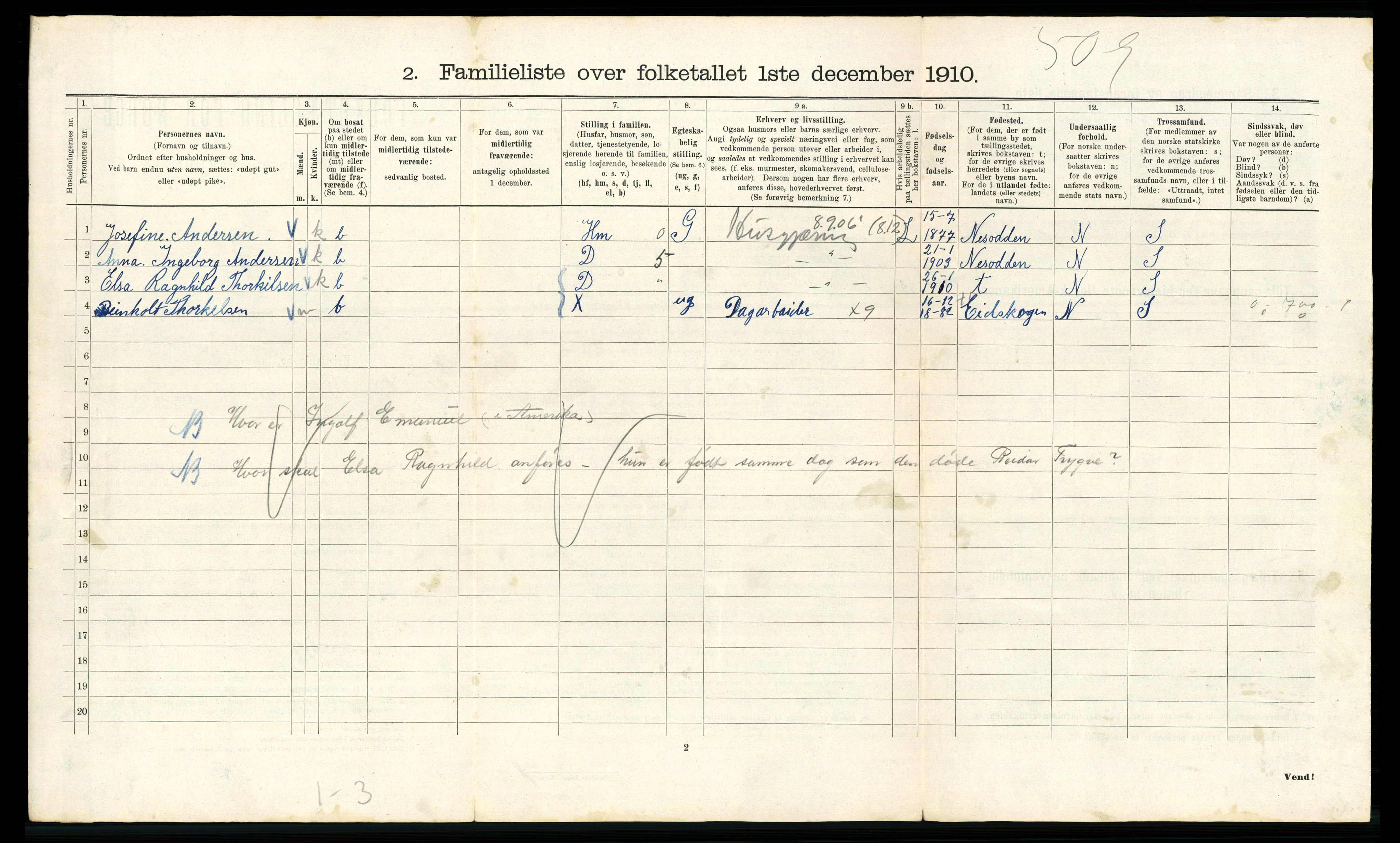 RA, 1910 census for Kristiania, 1910, p. 124370