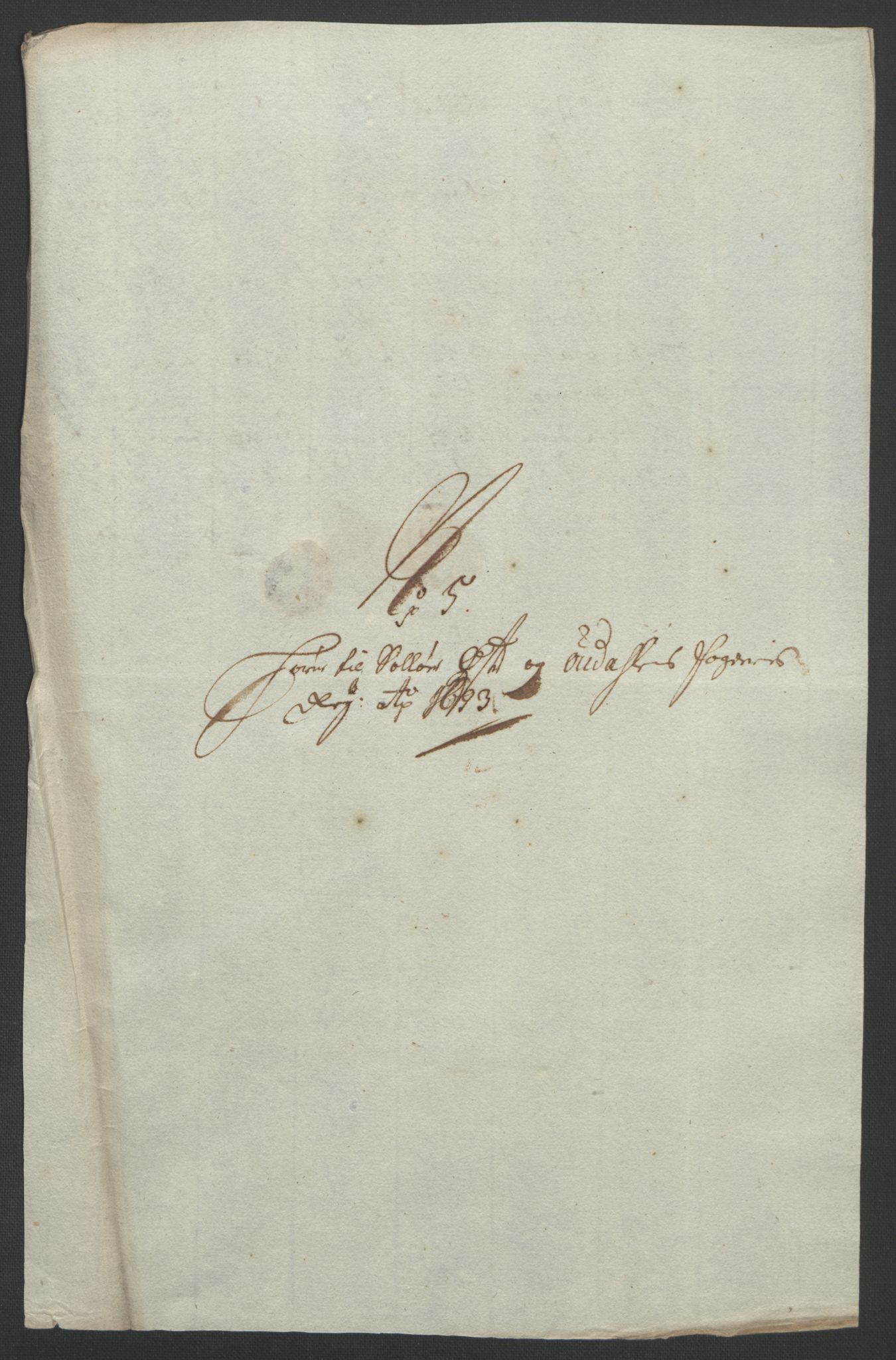 Rentekammeret inntil 1814, Reviderte regnskaper, Fogderegnskap, AV/RA-EA-4092/R13/L0831: Fogderegnskap Solør, Odal og Østerdal, 1693, p. 268