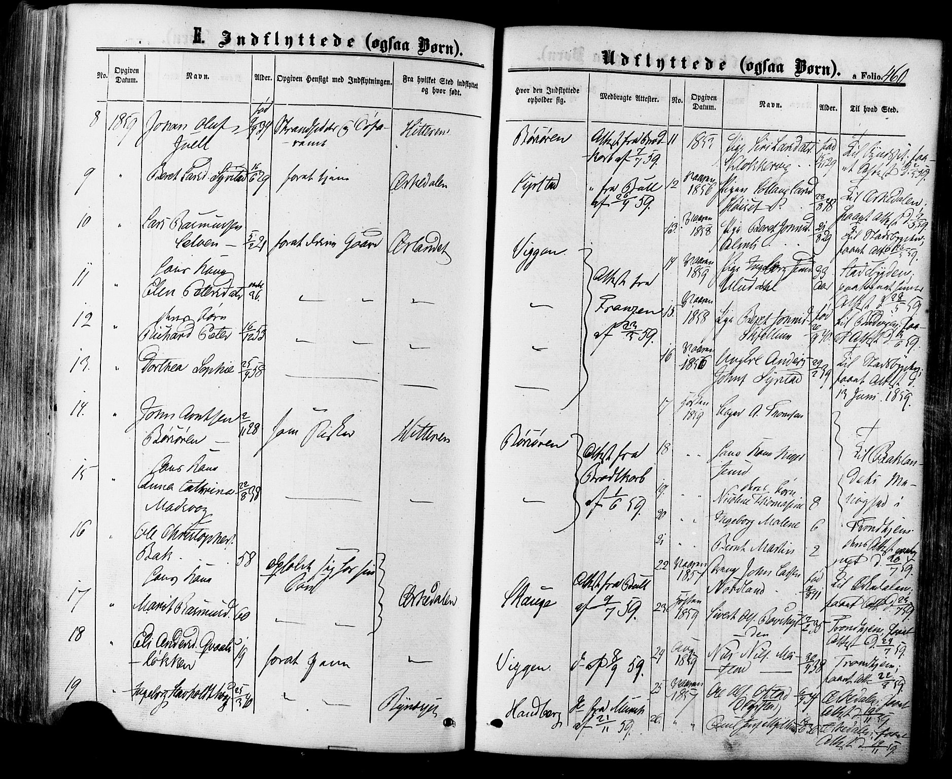 Ministerialprotokoller, klokkerbøker og fødselsregistre - Sør-Trøndelag, SAT/A-1456/665/L0772: Parish register (official) no. 665A07, 1856-1878, p. 460