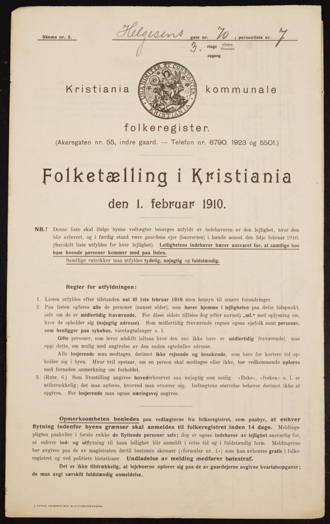 OBA, Municipal Census 1910 for Kristiania, 1910, p. 37787