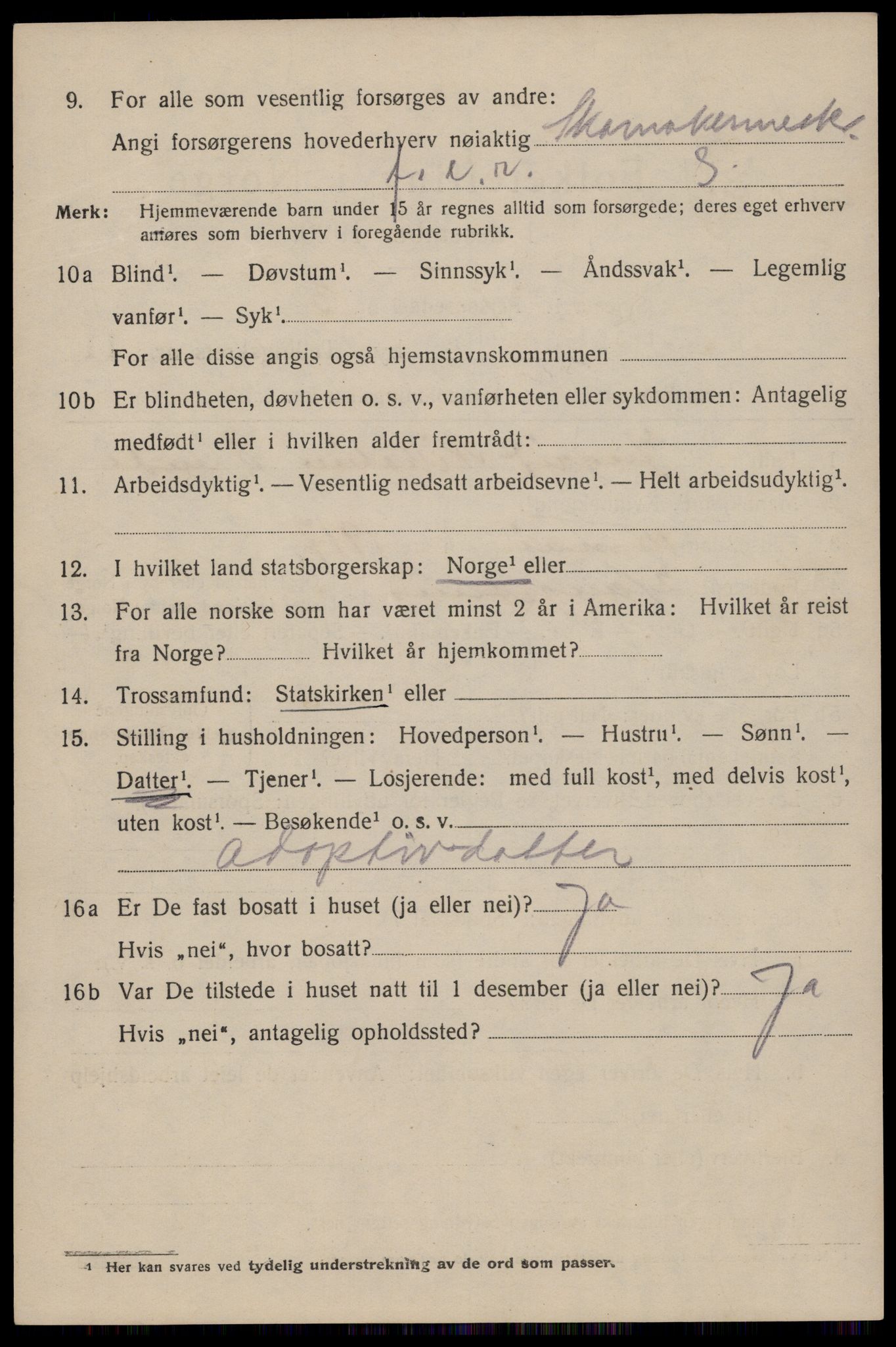 SAST, 1920 census for Haugesund, 1920, p. 37952