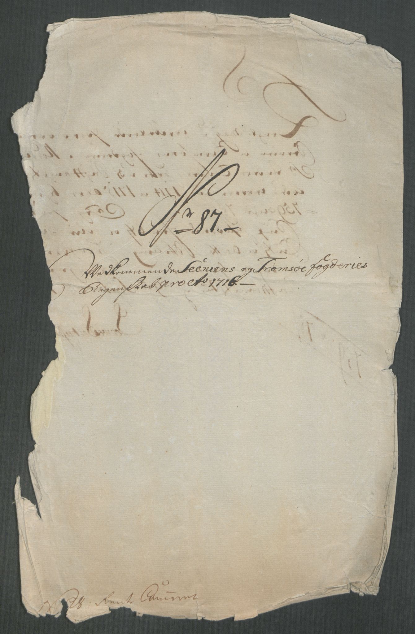 Rentekammeret inntil 1814, Reviderte regnskaper, Fogderegnskap, AV/RA-EA-4092/R68/L4762: Fogderegnskap Senja og Troms, 1716, p. 388