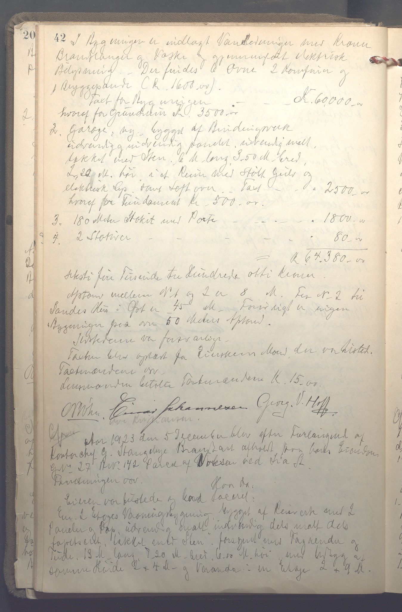 Lensmennene i Aker, OBA/A-10133/F/Fb/L0002: Branntakstprotokoll, 1922-1929, p. 42
