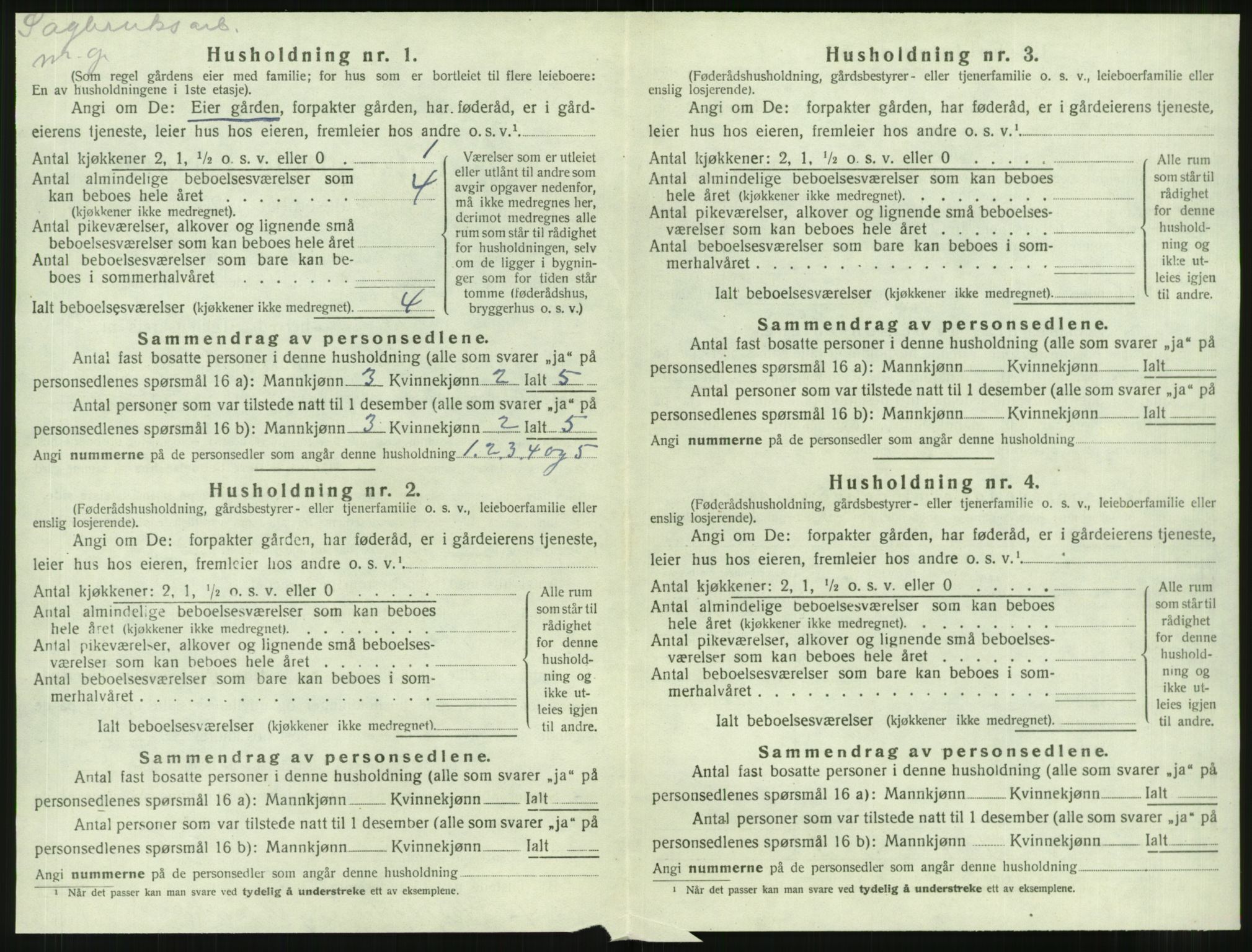 SAT, 1920 census for Stod, 1920, p. 419