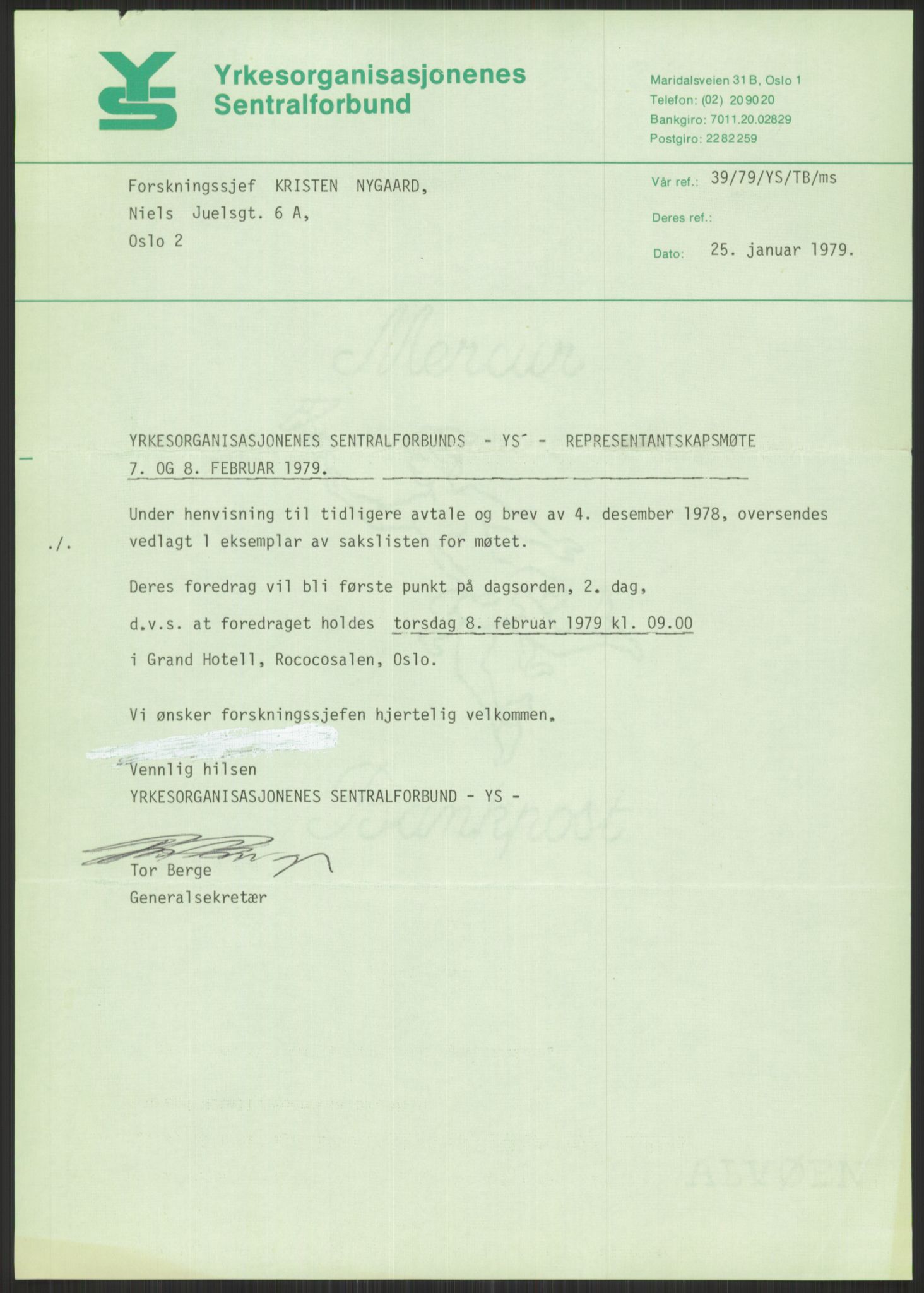 Nygaard, Kristen, AV/RA-PA-1398/F/Fi/L0006: Fagbevegelse, demokrati, Jern- og Metallprosjektet, 1970-2002, p. 3