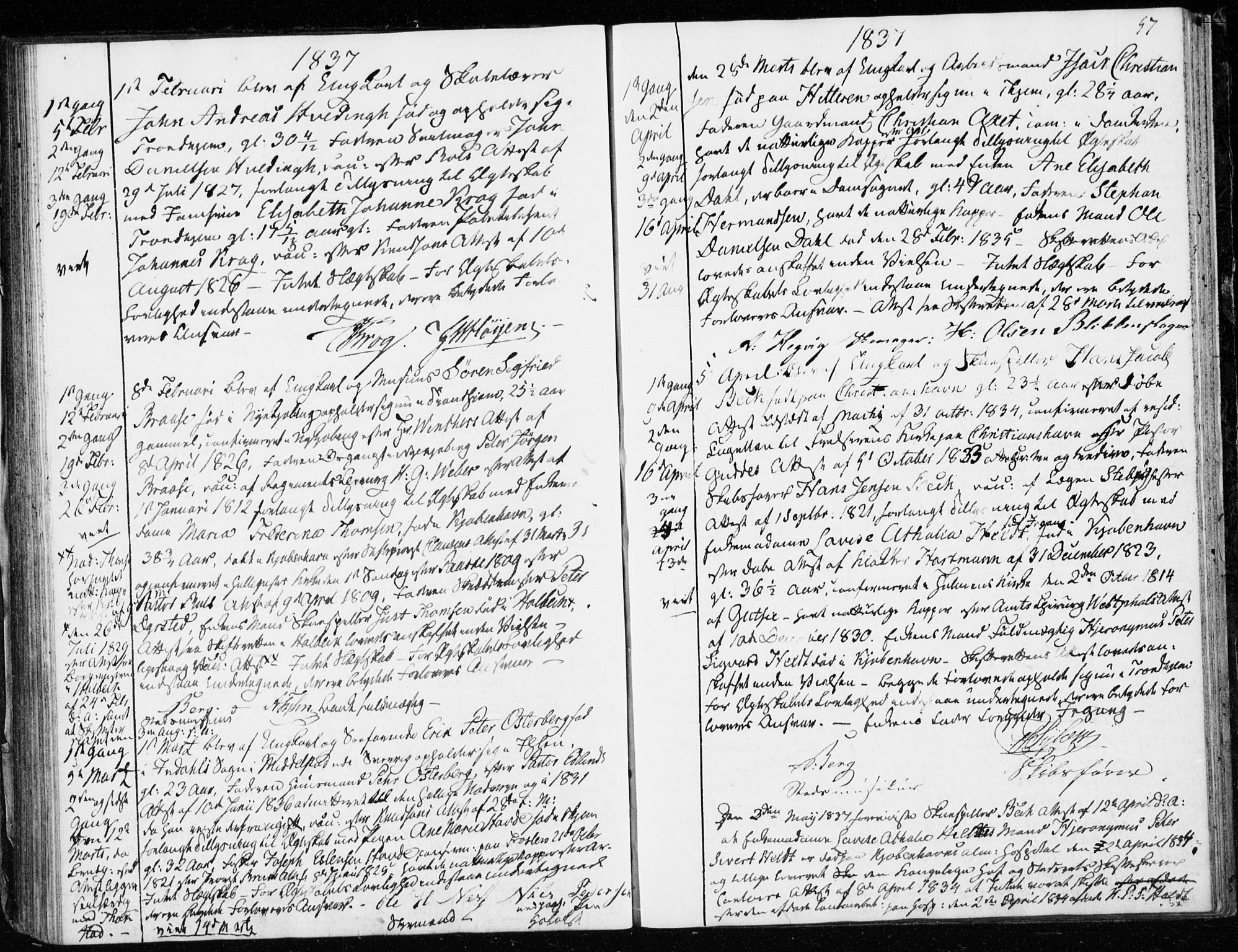 Ministerialprotokoller, klokkerbøker og fødselsregistre - Sør-Trøndelag, SAT/A-1456/601/L0046: Parish register (official) no. 601A14, 1830-1841, p. 57