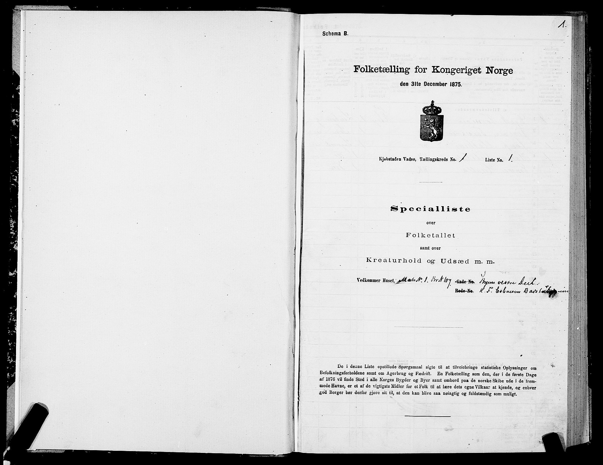 SATØ, 1875 census for 2003B Vadsø/Vadsø, 1875, p. 1001