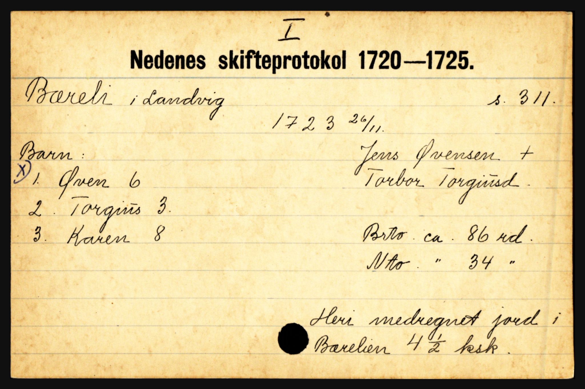 Nedenes sorenskriveri før 1824, AV/SAK-1221-0007/H, p. 4673