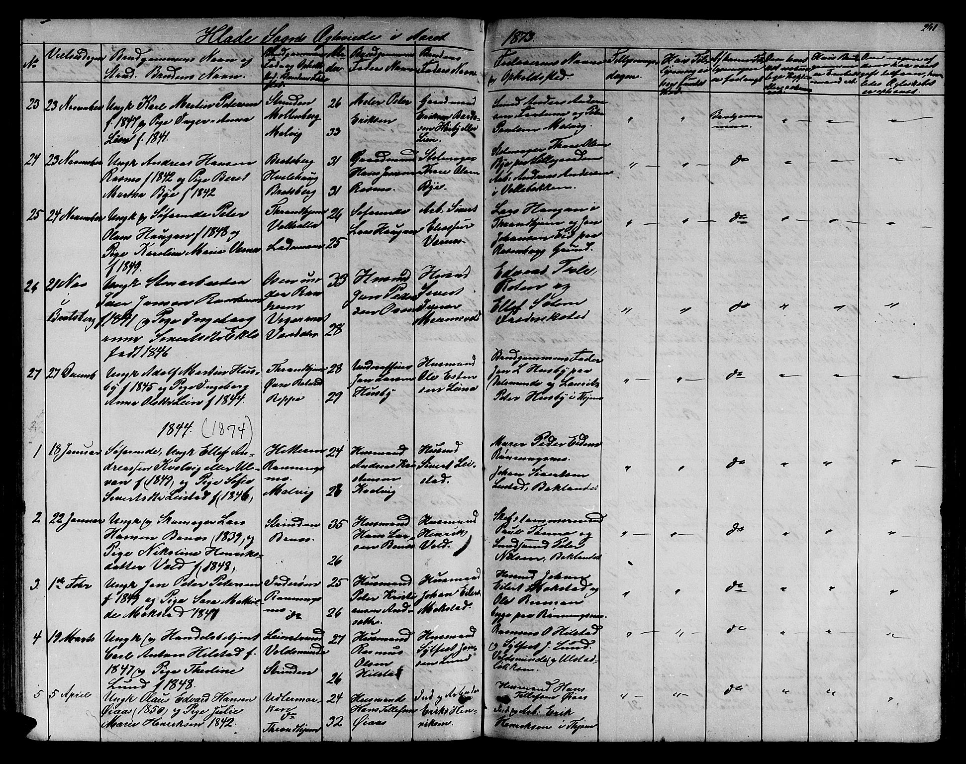 Ministerialprotokoller, klokkerbøker og fødselsregistre - Sør-Trøndelag, SAT/A-1456/606/L0311: Parish register (copy) no. 606C07, 1860-1877, p. 241