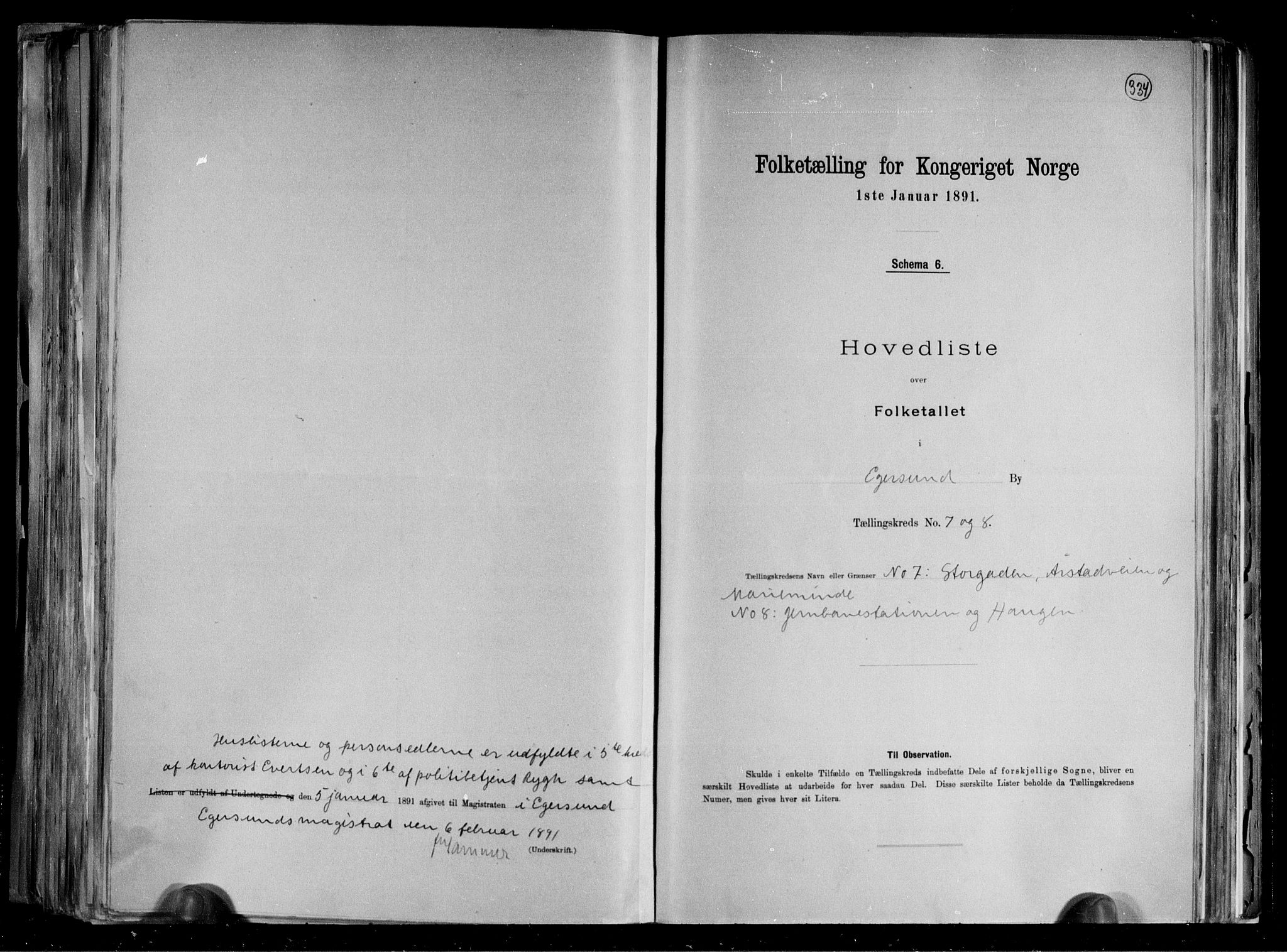 RA, 1891 census for 1101 Egersund, 1891, p. 11