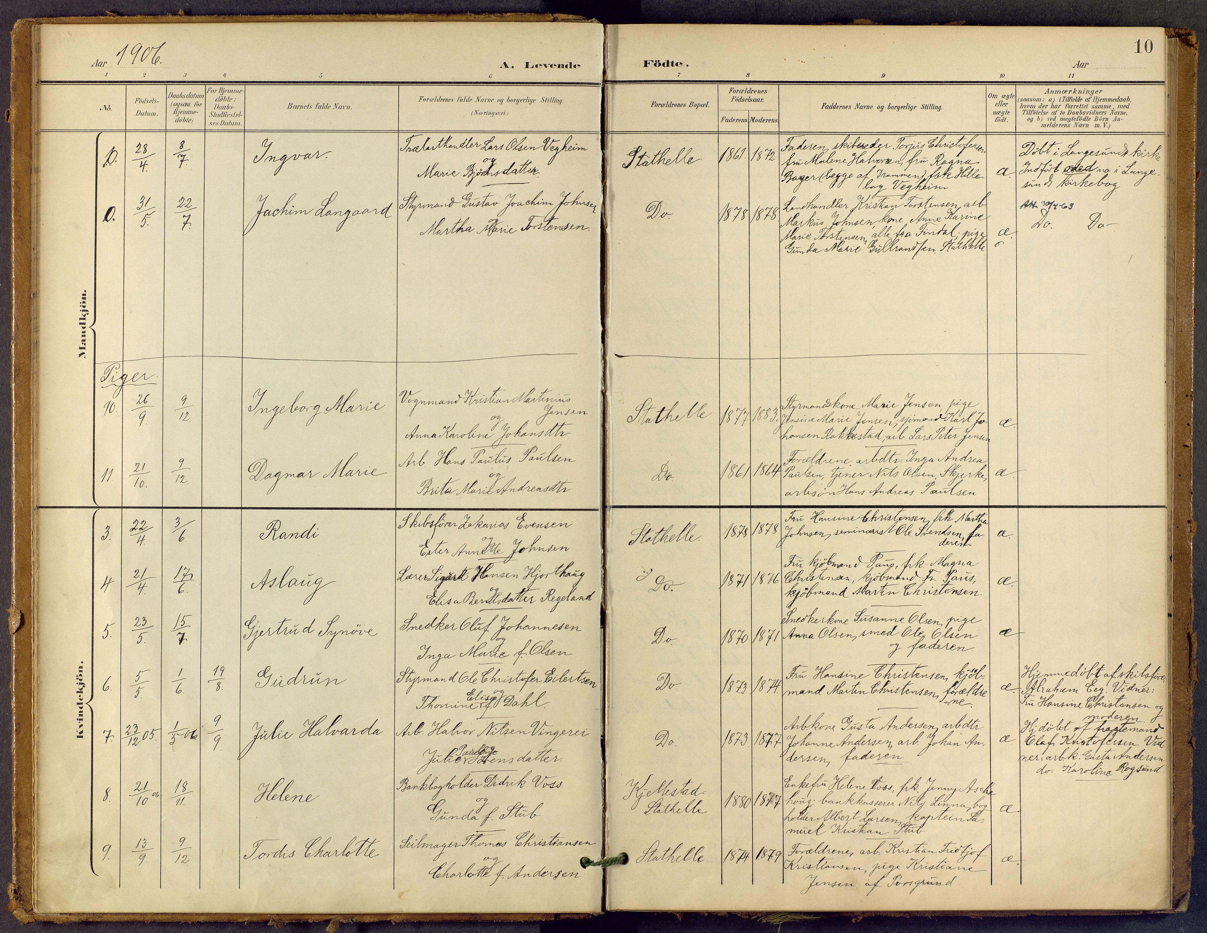 Bamble kirkebøker, SAKO/A-253/F/Fb/L0002: Parish register (official) no. II 2, 1900-1921, p. 10
