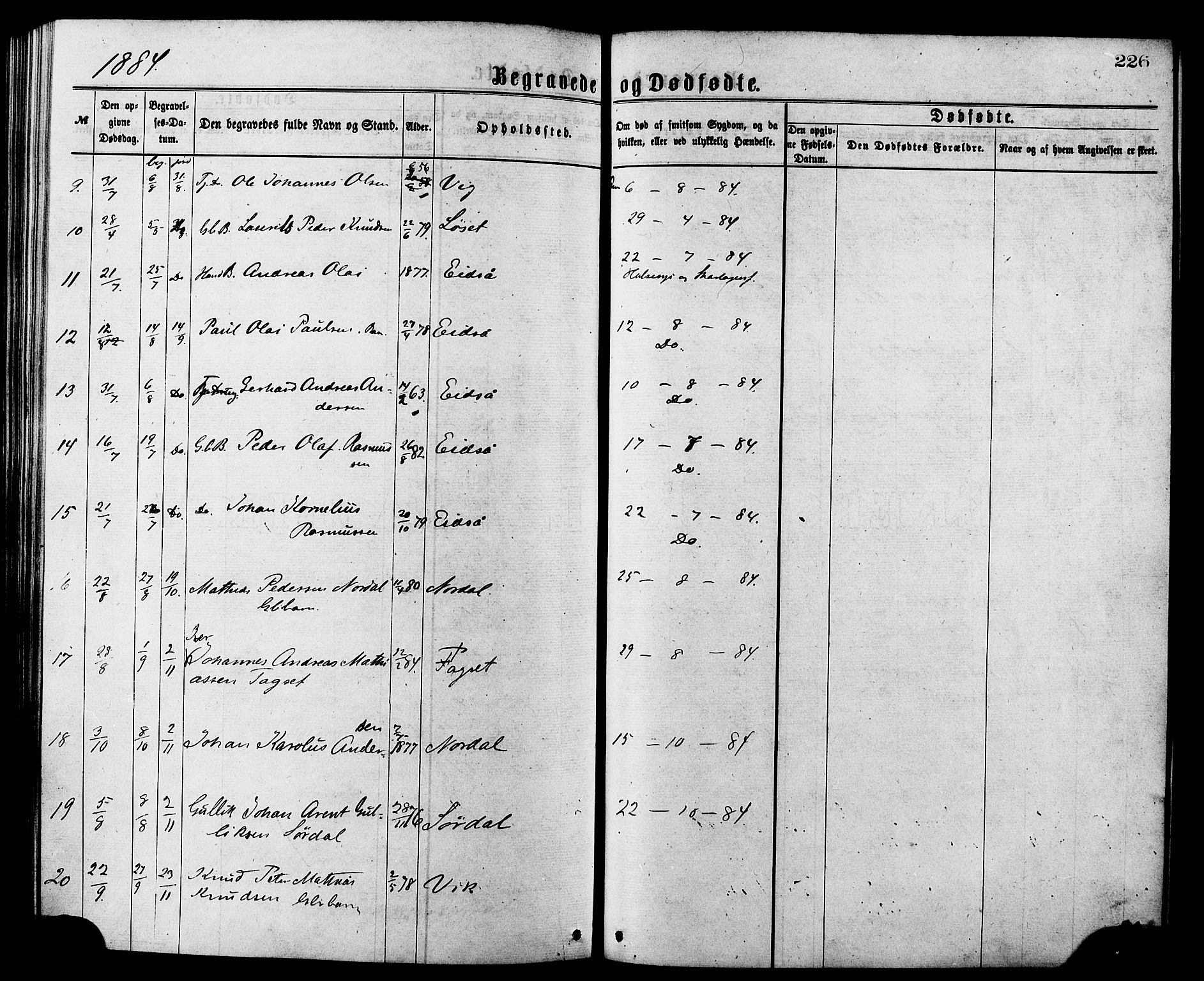 Ministerialprotokoller, klokkerbøker og fødselsregistre - Møre og Romsdal, AV/SAT-A-1454/502/L0024: Parish register (official) no. 502A02, 1873-1884, p. 226