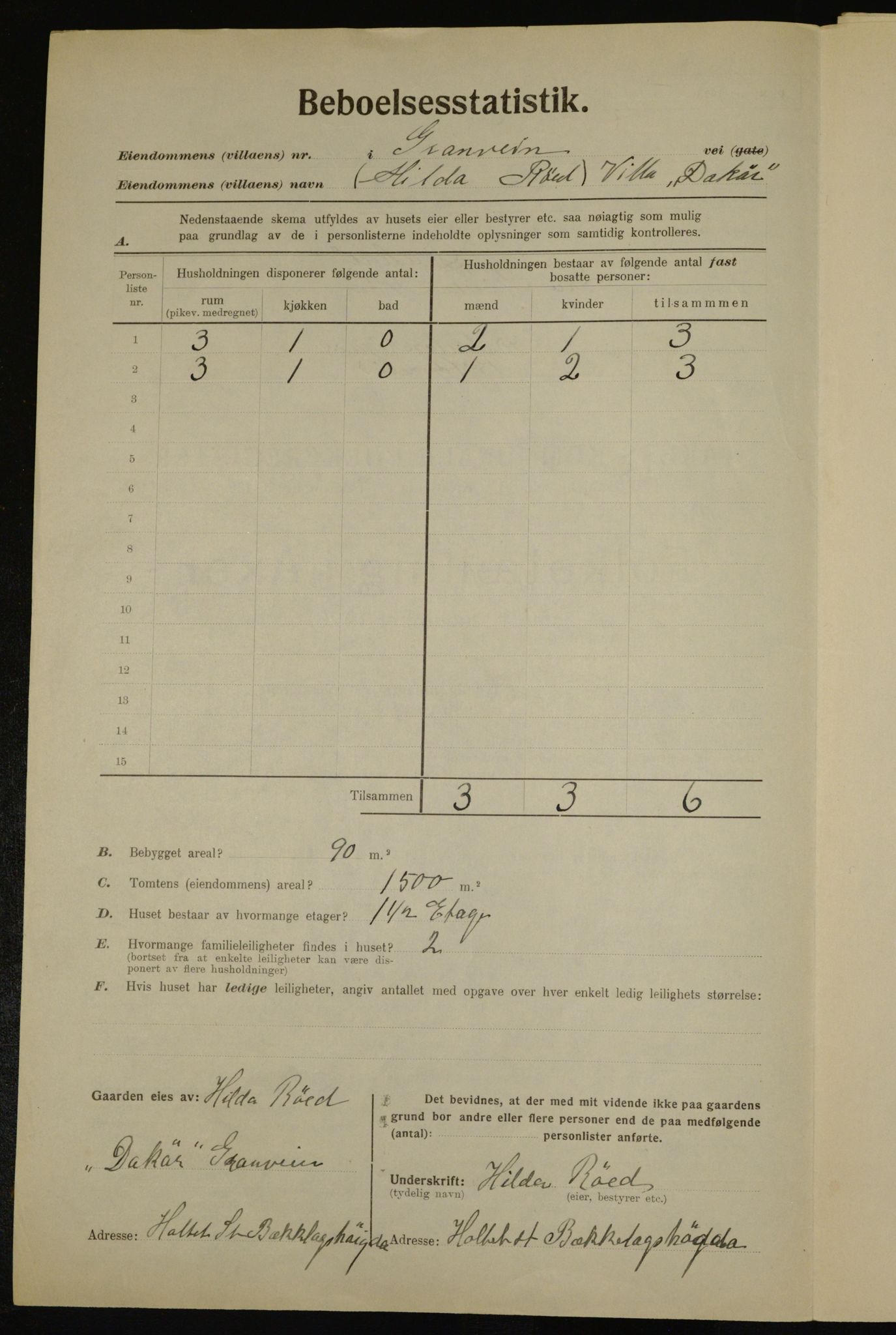 , Municipal Census 1923 for Aker, 1923, p. 39146