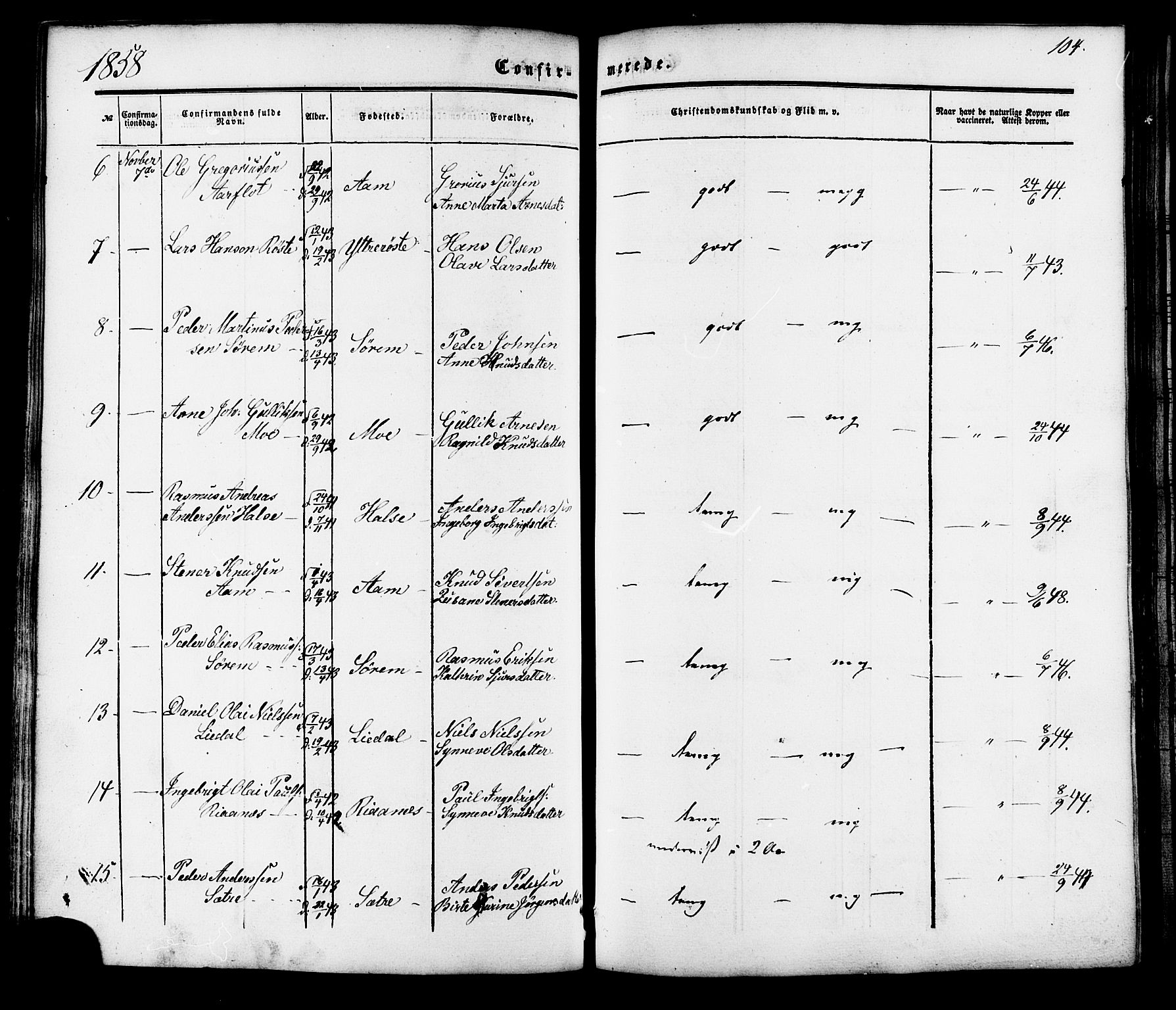 Ministerialprotokoller, klokkerbøker og fødselsregistre - Møre og Romsdal, AV/SAT-A-1454/513/L0175: Parish register (official) no. 513A02, 1856-1877, p. 104