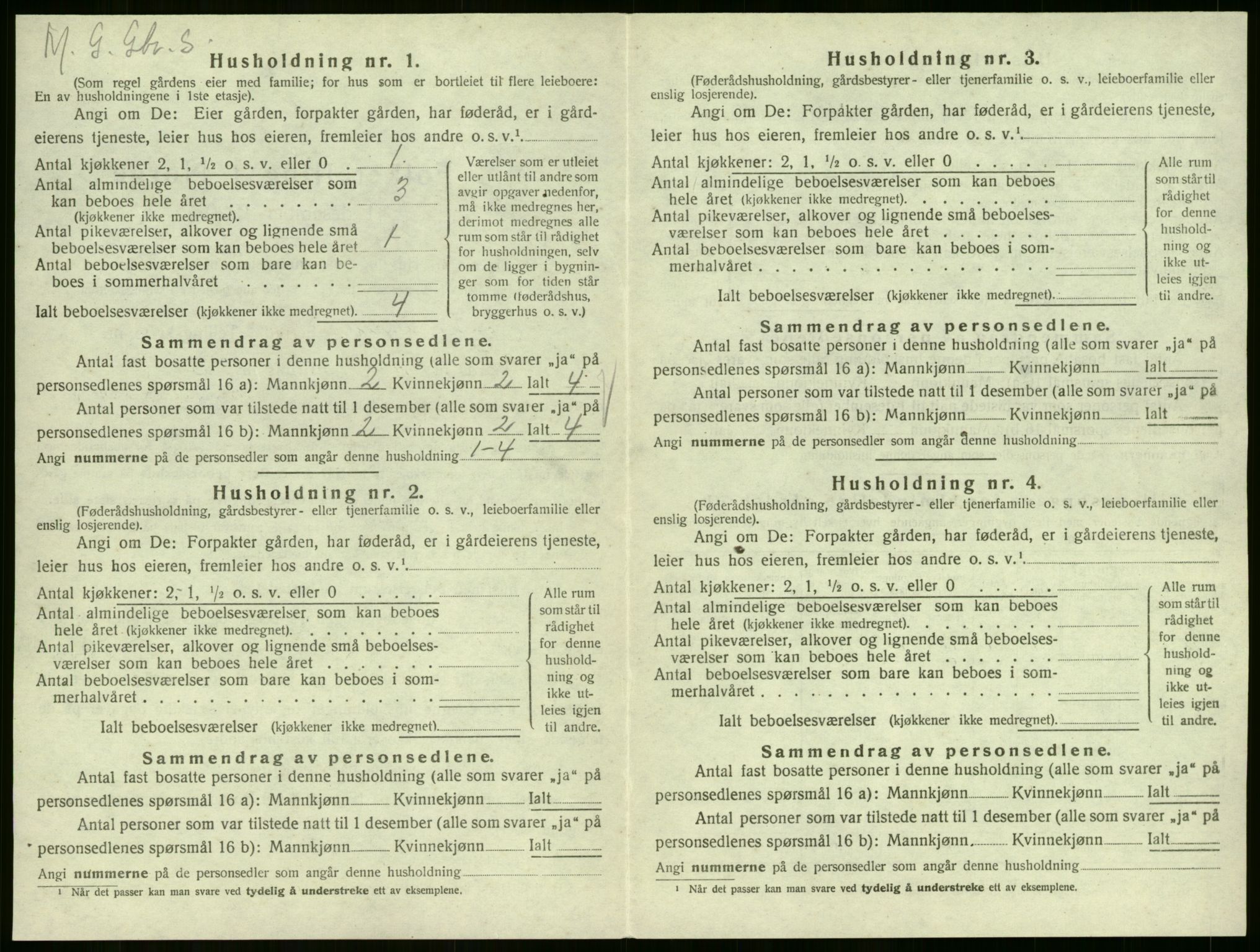 SAKO, 1920 census for Sem, 1920, p. 888