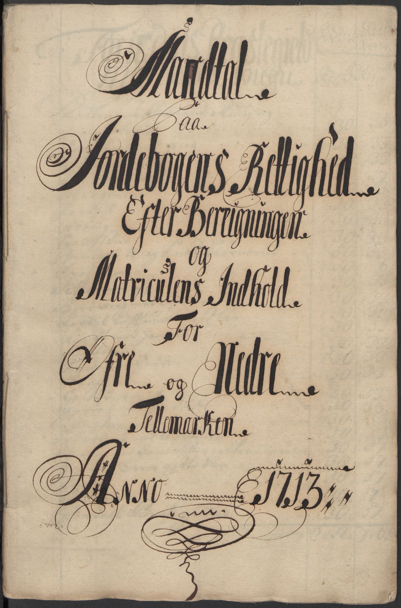 Rentekammeret inntil 1814, Reviderte regnskaper, Fogderegnskap, AV/RA-EA-4092/R36/L2125: Fogderegnskap Øvre og Nedre Telemark og Bamble, 1713, p. 13