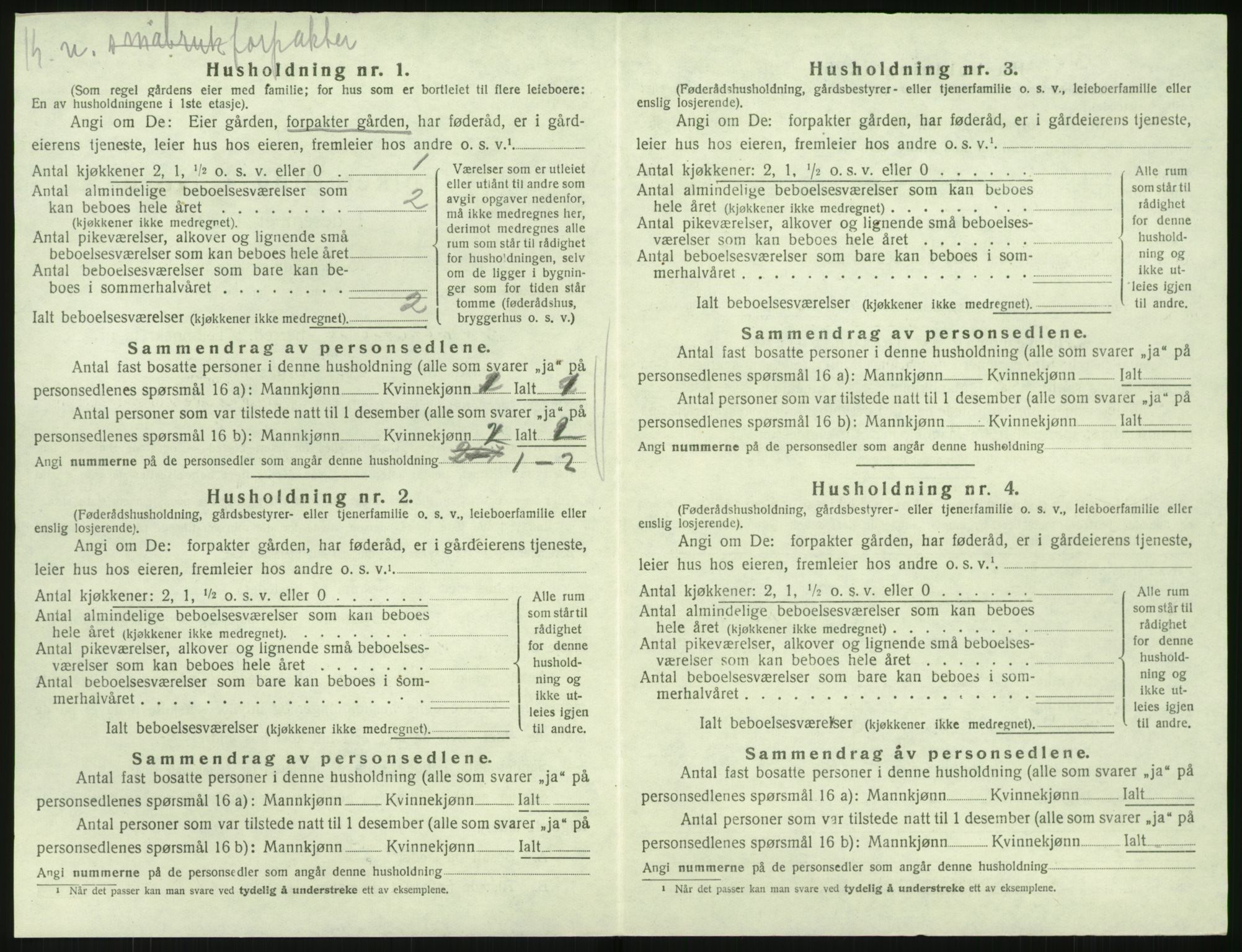 SAK, 1920 census for Søndeled, 1920, p. 1210