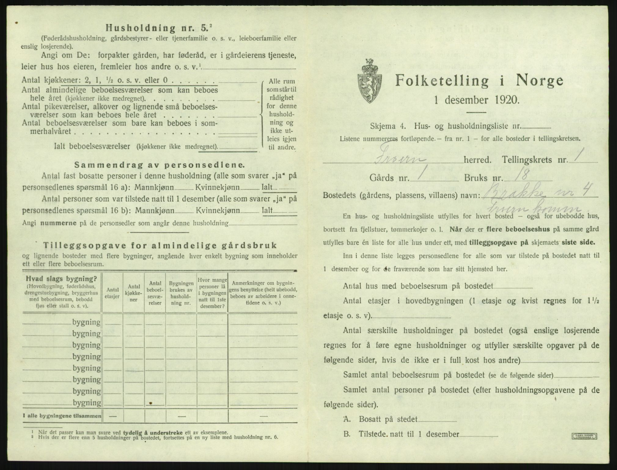 SAKO, 1920 census for Fredriksvern, 1920, p. 39