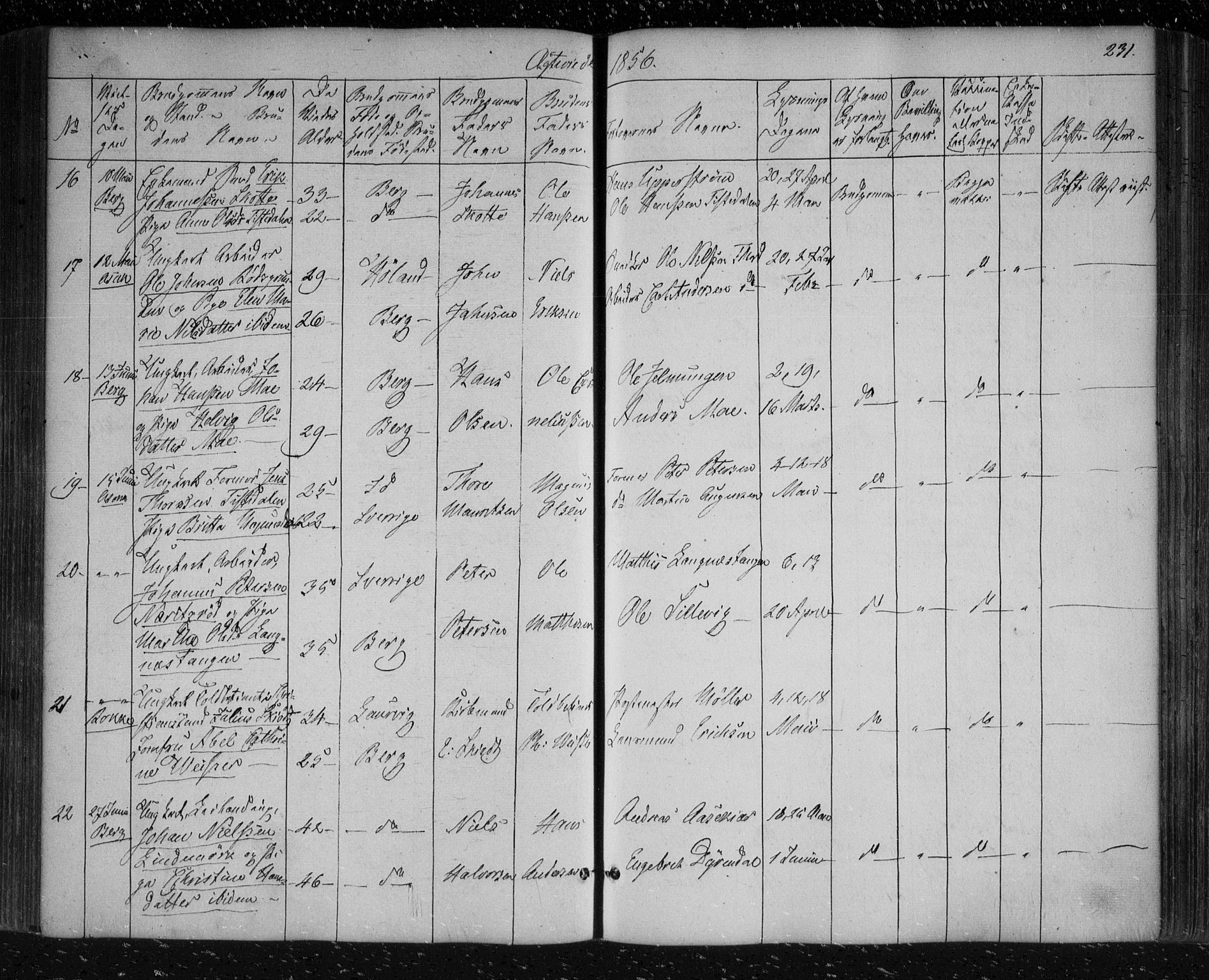 Berg prestekontor Kirkebøker, SAO/A-10902/F/Fa/L0004: Parish register (official) no. I 4, 1843-1860, p. 231