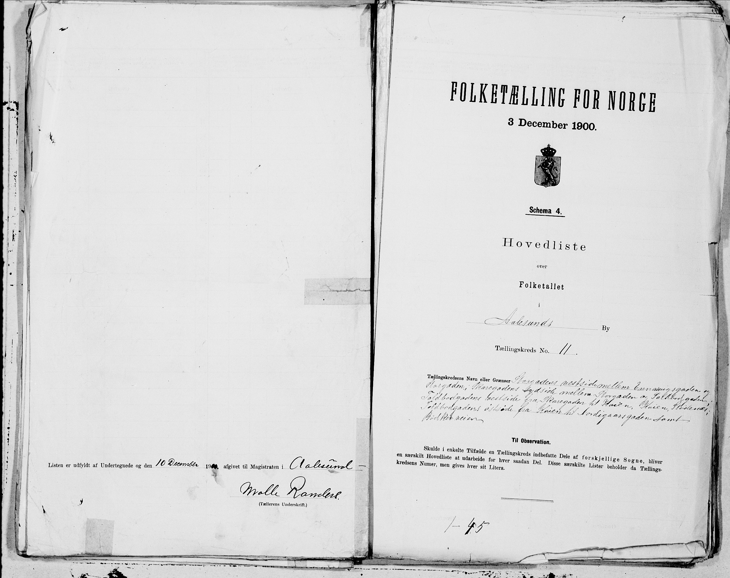 SAT, 1900 census for Ålesund, 1900, p. 22