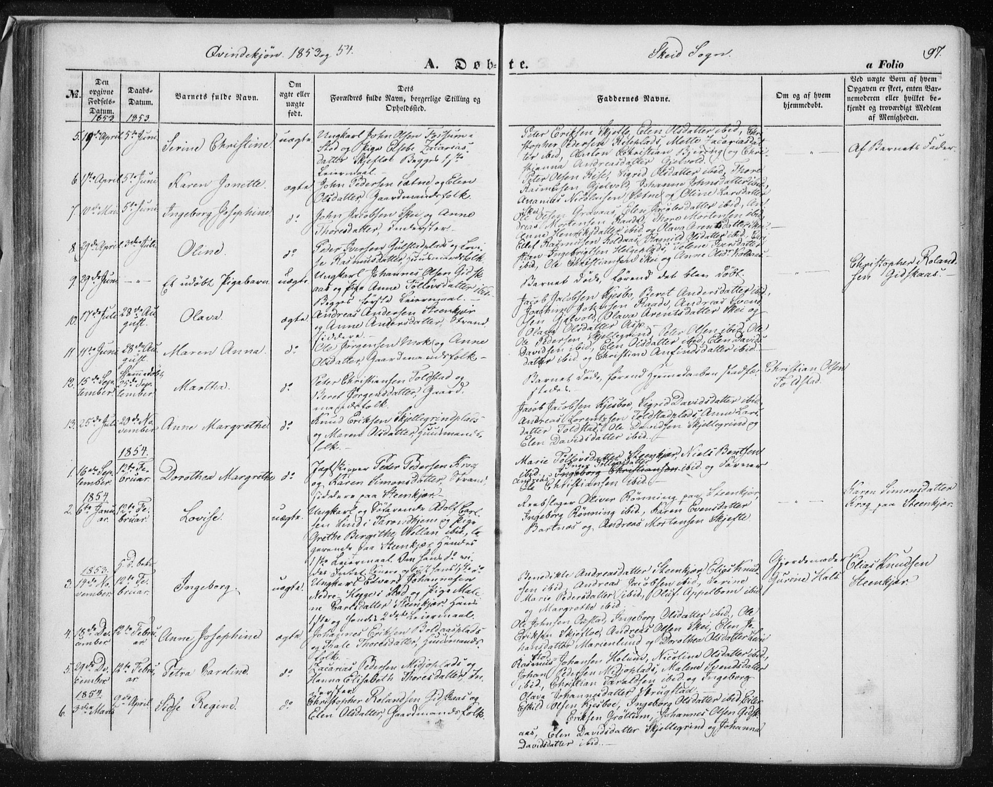 Ministerialprotokoller, klokkerbøker og fødselsregistre - Nord-Trøndelag, SAT/A-1458/735/L0342: Parish register (official) no. 735A07 /2, 1849-1862, p. 97