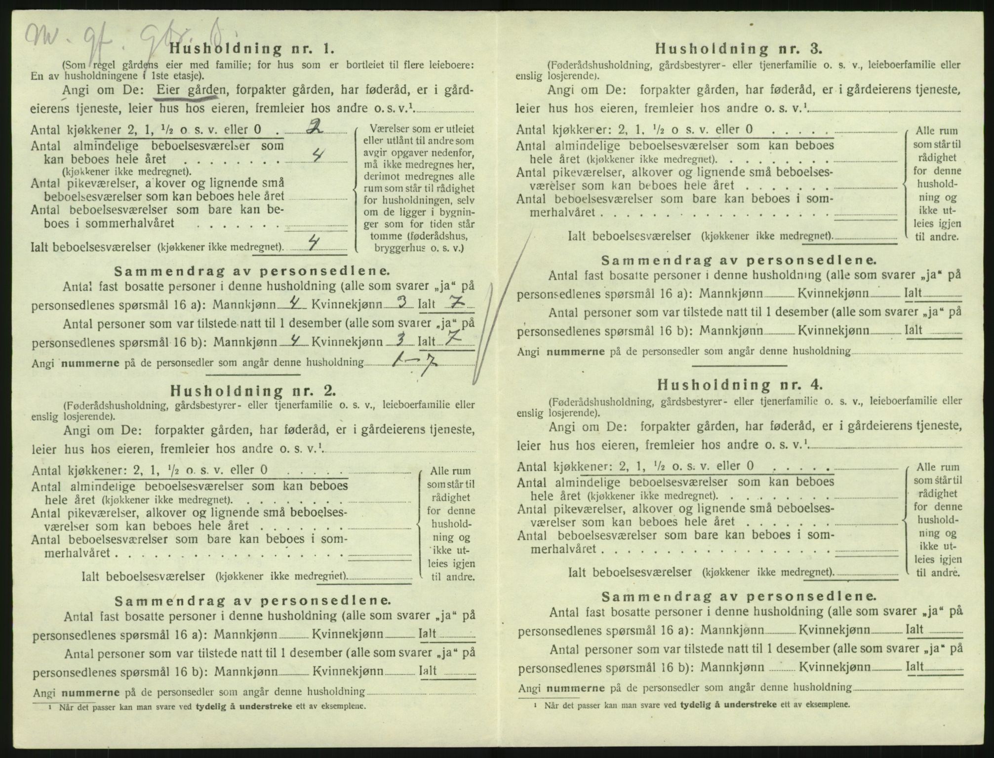 SAKO, 1920 census for Hedrum, 1920, p. 724