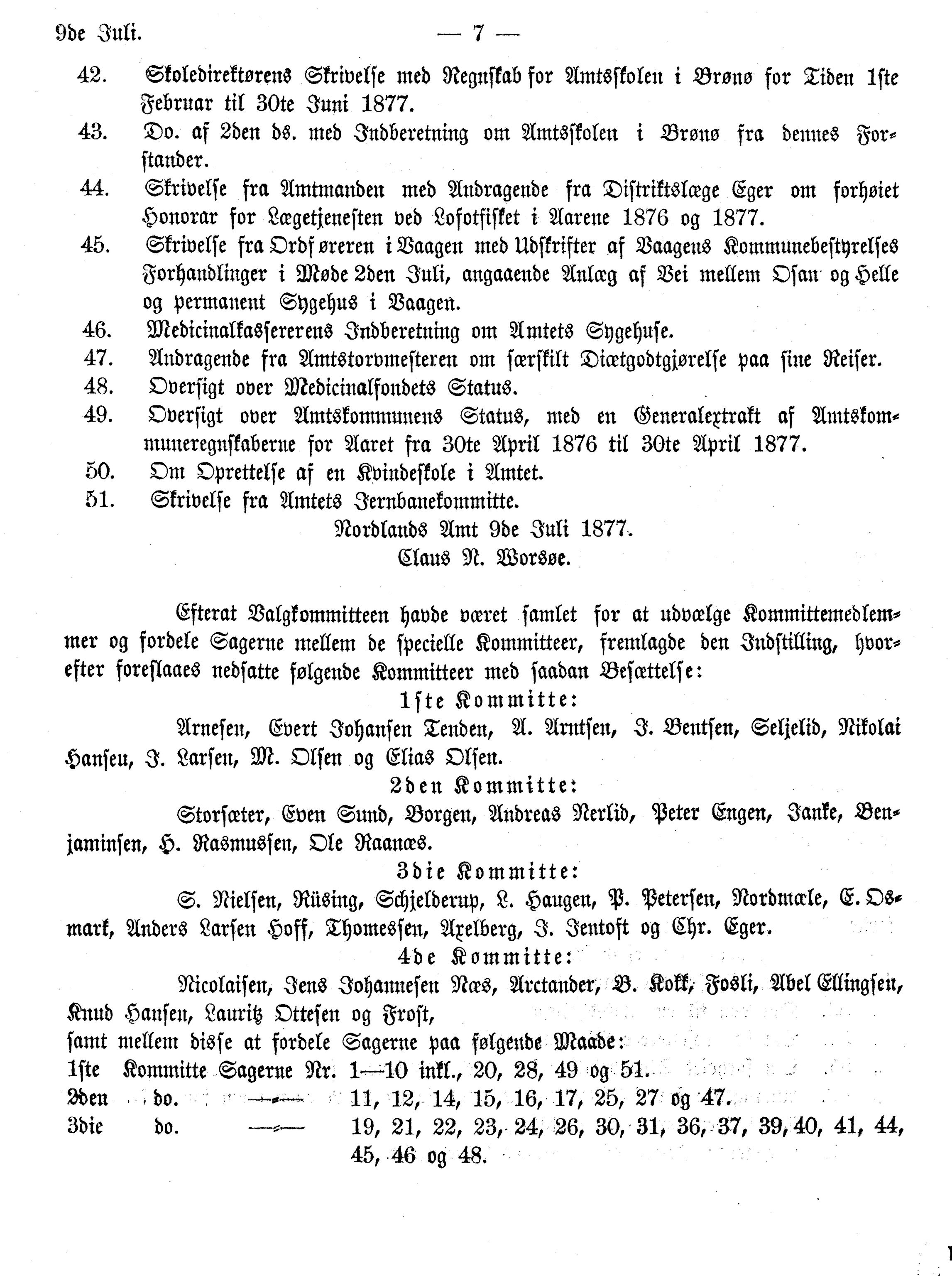 Nordland Fylkeskommune. Fylkestinget, AIN/NFK-17/176/A/Ac/L0010: Fylkestingsforhandlinger 1874-1880, 1874-1880