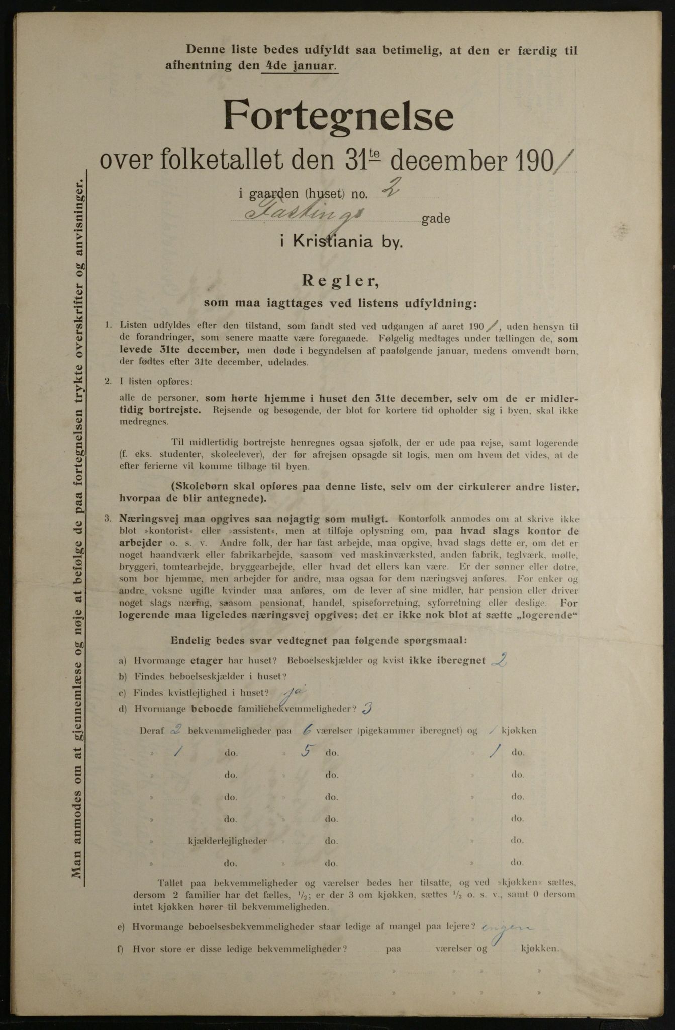 OBA, Municipal Census 1901 for Kristiania, 1901, p. 3821