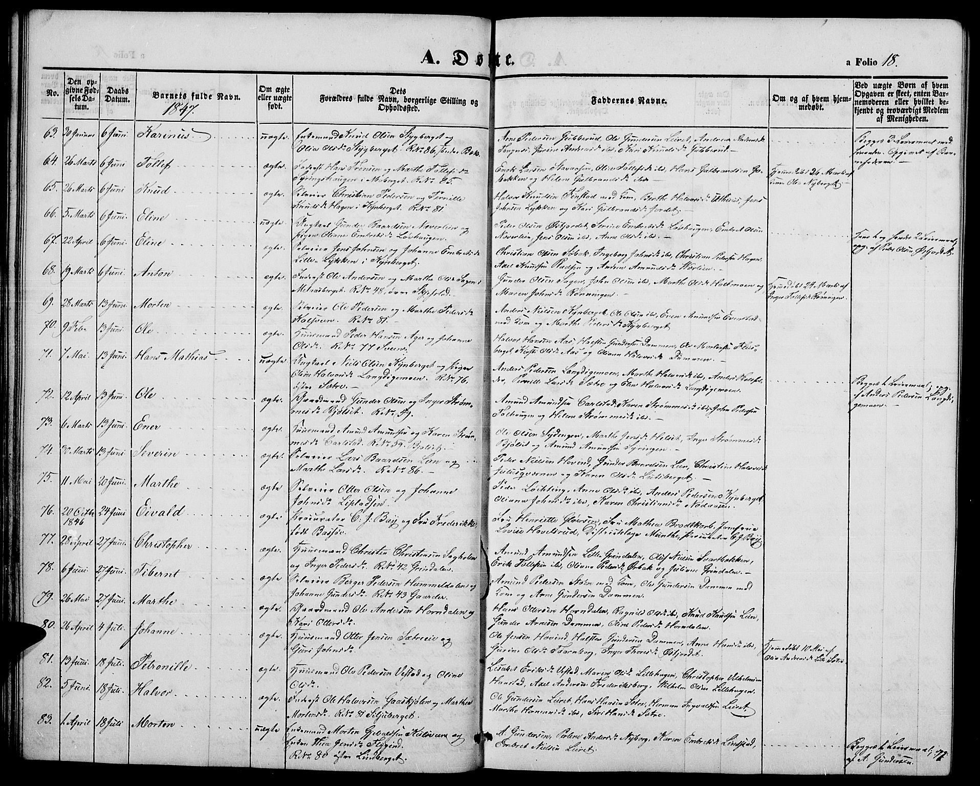 Elverum prestekontor, AV/SAH-PREST-044/H/Ha/Hab/L0002: Parish register (copy) no. 2, 1845-1855, p. 18