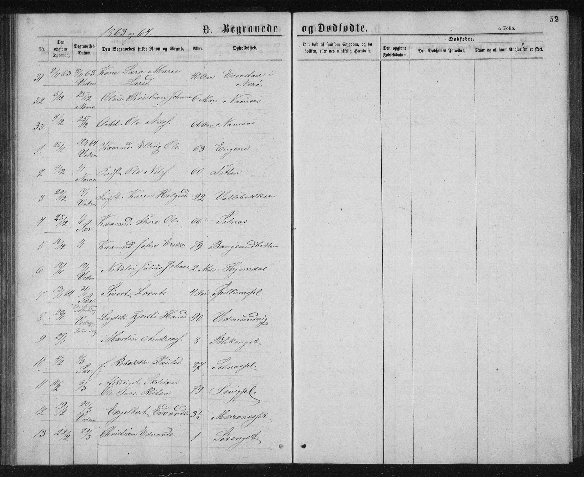 Ministerialprotokoller, klokkerbøker og fødselsregistre - Nord-Trøndelag, AV/SAT-A-1458/768/L0569: Parish register (official) no. 768A04, 1836-1865, p. 52