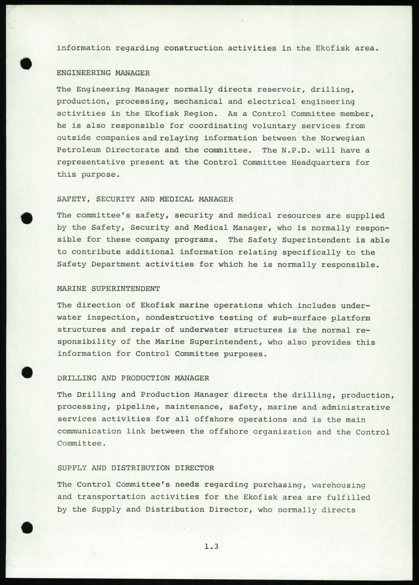 Justisdepartementet, Granskningskommisjonen ved Alexander Kielland-ulykken 27.3.1980, AV/RA-S-1165/D/L0016: O Beredskapsplaner (Doku.liste + O1-O3 av 3), 1980-1981, p. 11