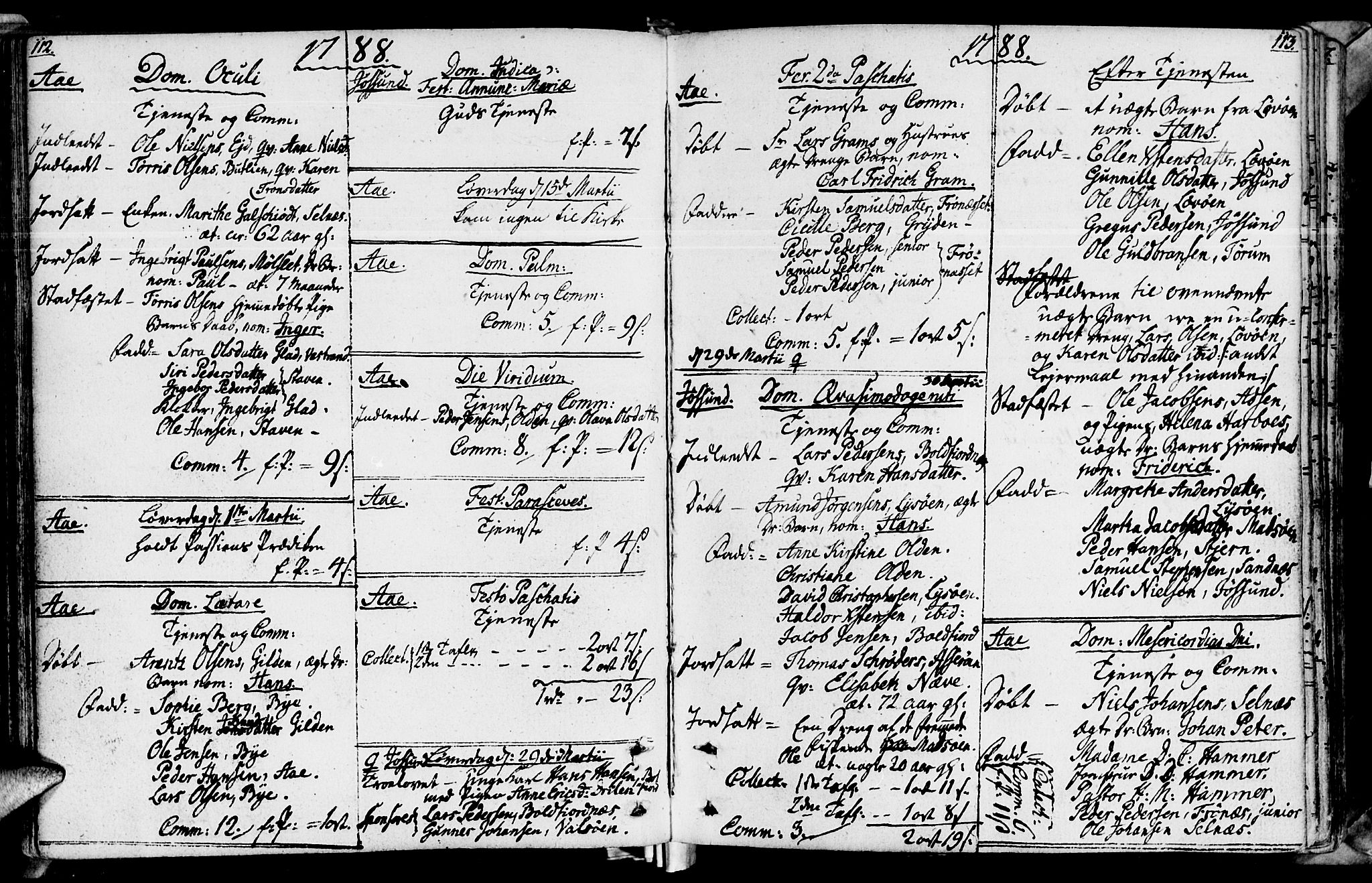 Ministerialprotokoller, klokkerbøker og fødselsregistre - Sør-Trøndelag, AV/SAT-A-1456/655/L0673: Parish register (official) no. 655A02, 1780-1801, p. 112-113