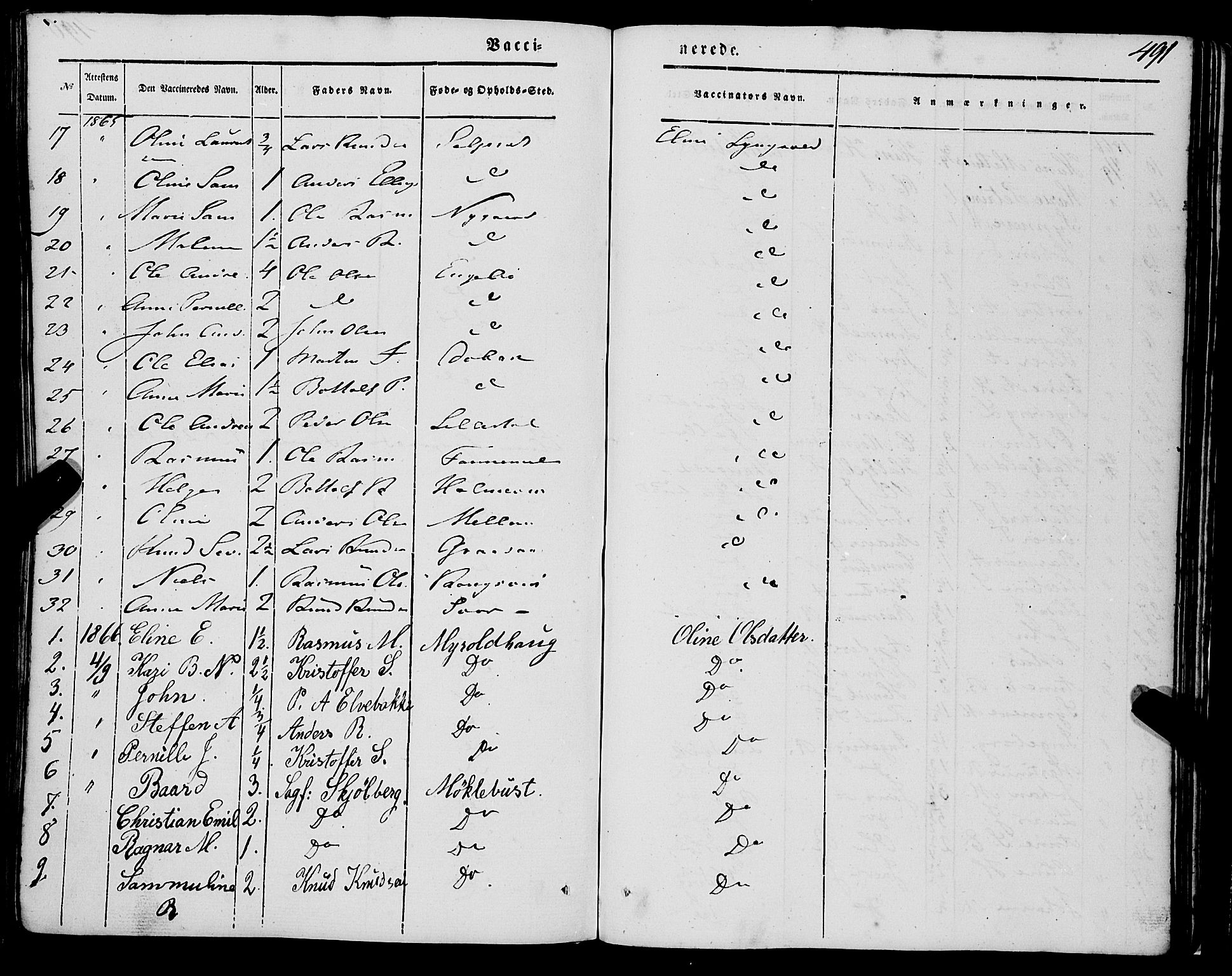 Eid sokneprestembete, SAB/A-82301/H/Haa/Haaa/L0007: Parish register (official) no. A 7, 1844-1858, p. 491
